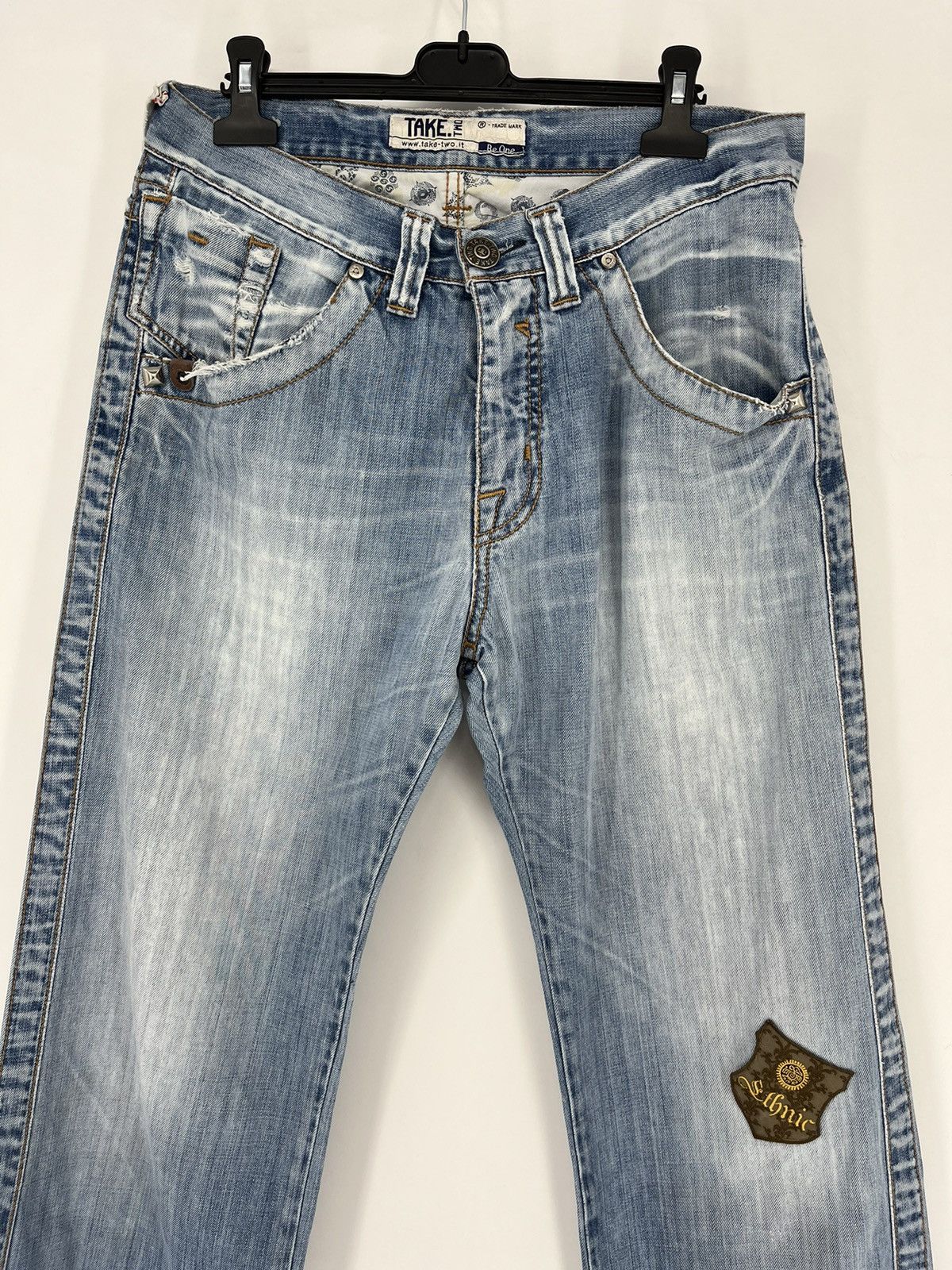 Japanese Brand × Vintage Vintage TAKE TWO Denim Jeans, Made In Italy "Style Ed Hardy Size US 32 / EU 48 - 9 Thumbnail