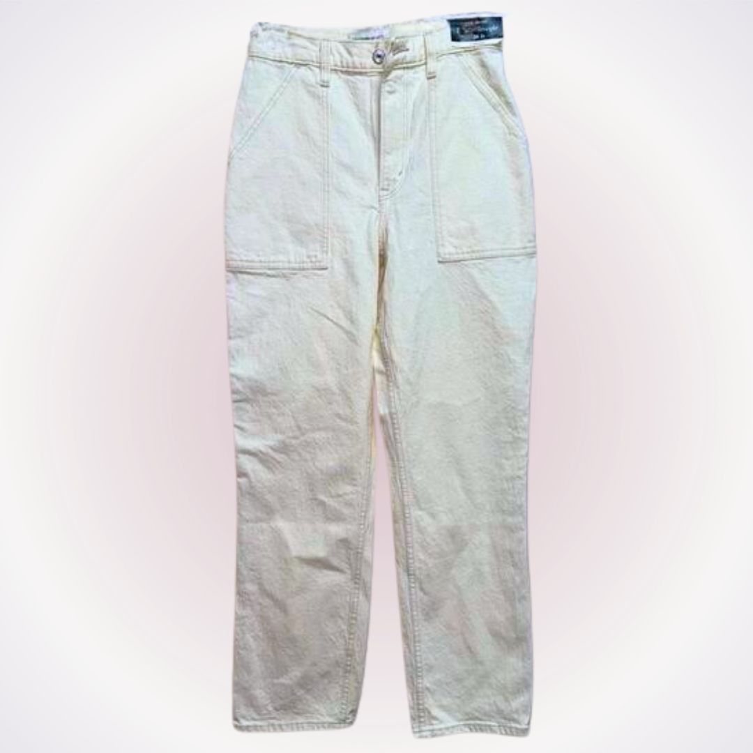 Abercrombie & Fitch AF Straight Leg High Rise Curve Love Jeans | Sz 26S, NWT Size 26" / US 2 / IT 38 - 7 Thumbnail