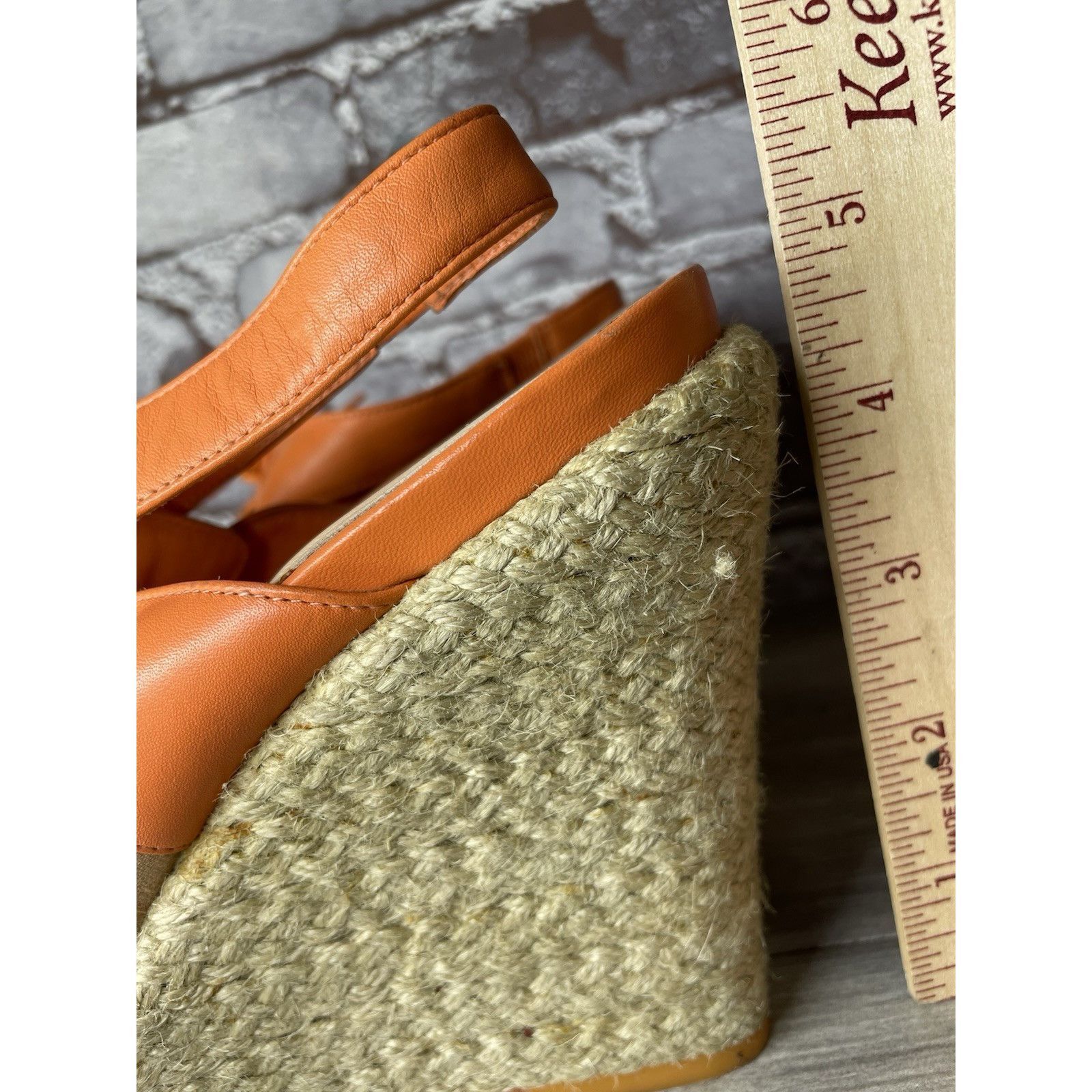 Cole Haan Cole Haan Orange Leather Lace Up Wedge Espadrilles Sandals W Size US 9.5 / IT 39.5 - 10 Thumbnail