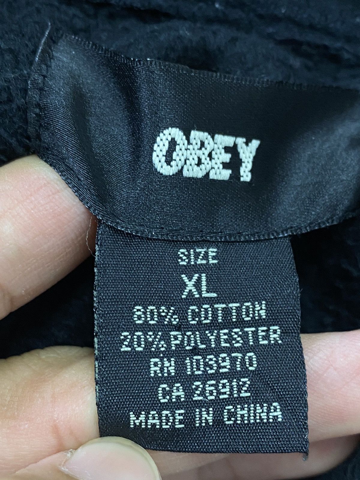 Obey × Vintage Vintage Obey streetwear hoodie Size US XL / EU 56 / 4 - 13 Thumbnail