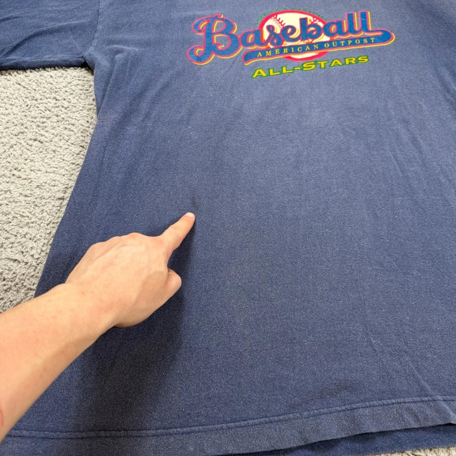 Other Vintage American Outpost Baseball All Stars T Shirt XL Navy Size US XL / EU 56 / 4 - 5 Thumbnail