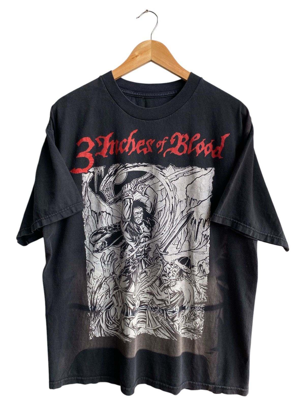 Vintage 3 Inches Of Blood band faded tee