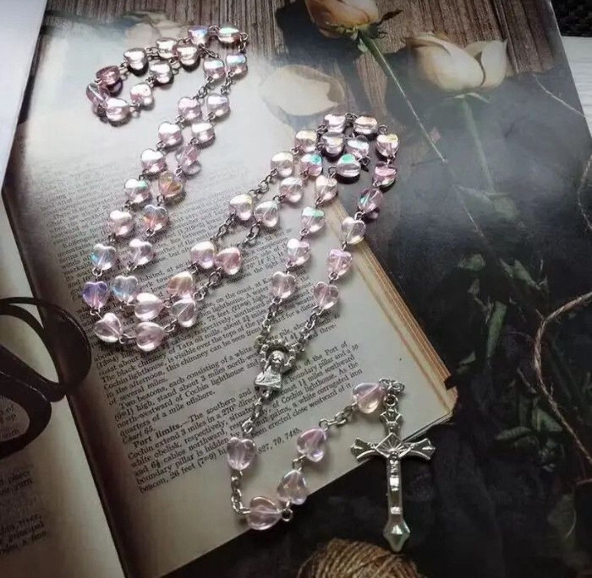 Jewelry × Other Saint Benedict Rosary Necklace Chain Catholic Church Jesus Size ONE SIZE - 1 Thumbnail
