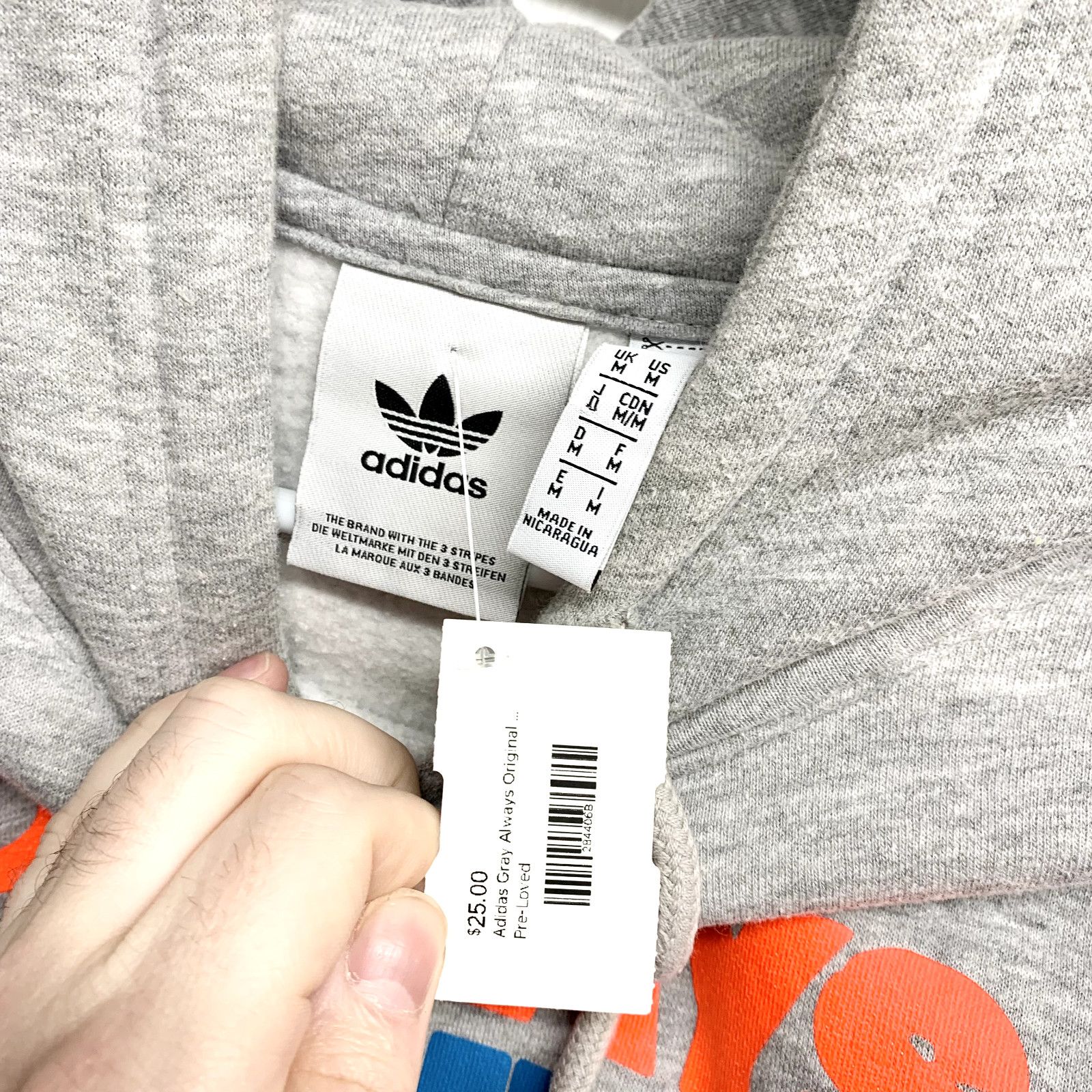 Adidas adidas Hoodie Unisex Medium Pocket Always Original Pull Over Size M / US 6-8 / IT 42-44 - 2 Thumbnail