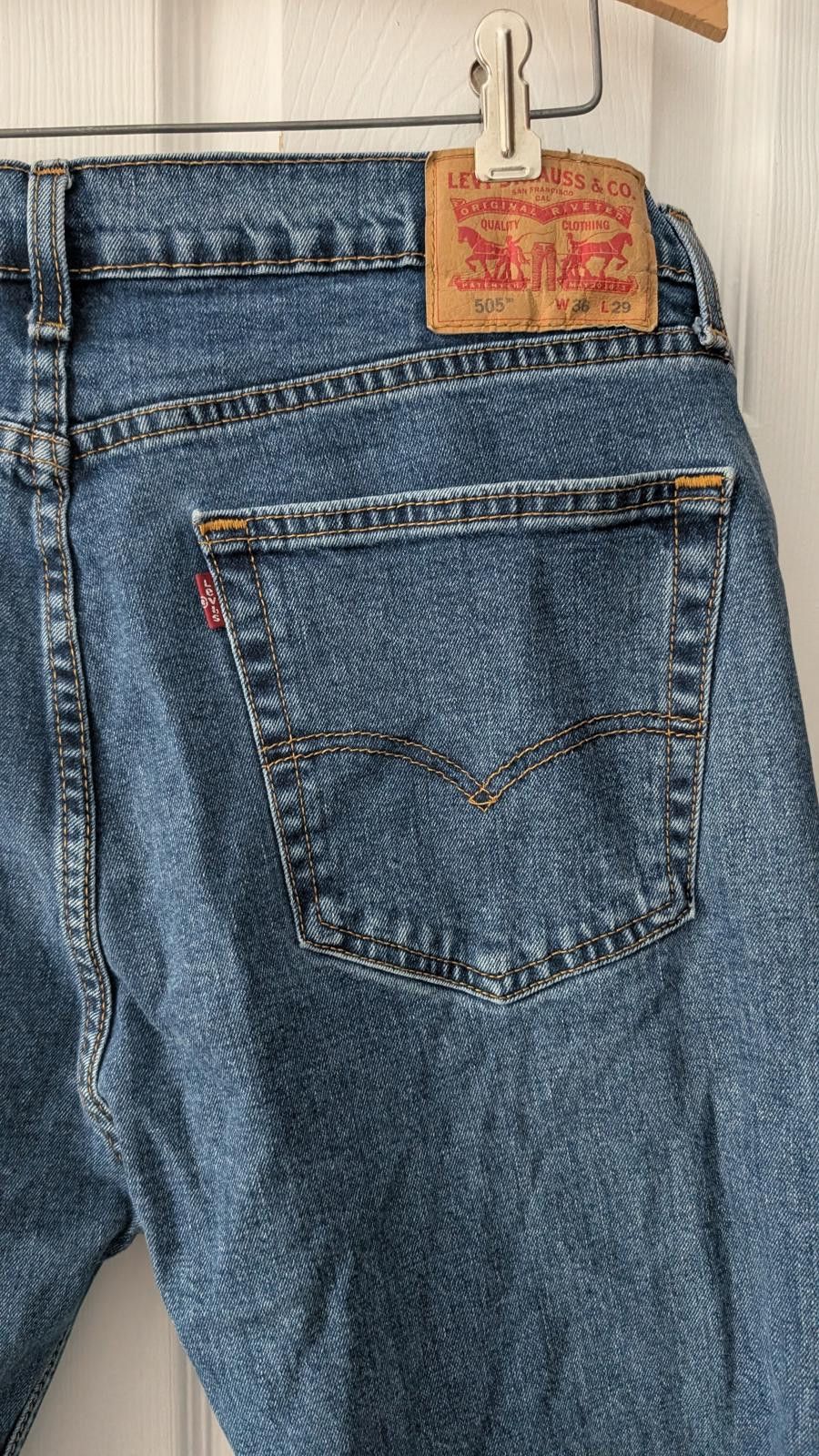 Levi's Levi’s 505 Regular Fit Jeans Men’s W36 L29 Blue Straight Leg Size US 36 / EU 52 - 5 Thumbnail