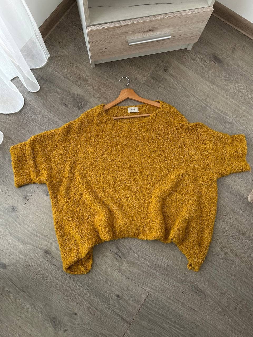 Iris von Arnim × Vintage Vintage Iris Firenze Yellow Cardigan Poncho Sweater Size US L / EU 52-54 / 3 - 3 Thumbnail