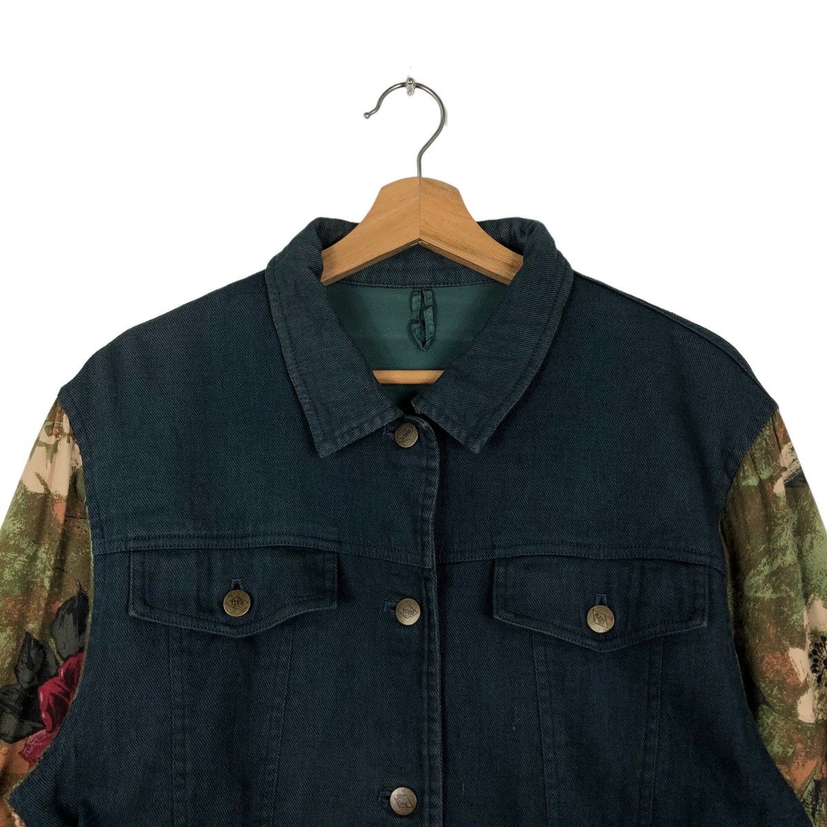 Japanese Brand 🔥90’s Rare Cropped Jacket Ball Donna Japan Floral Sleeve Size M / US 6-8 / IT 42-44 - 3 Thumbnail