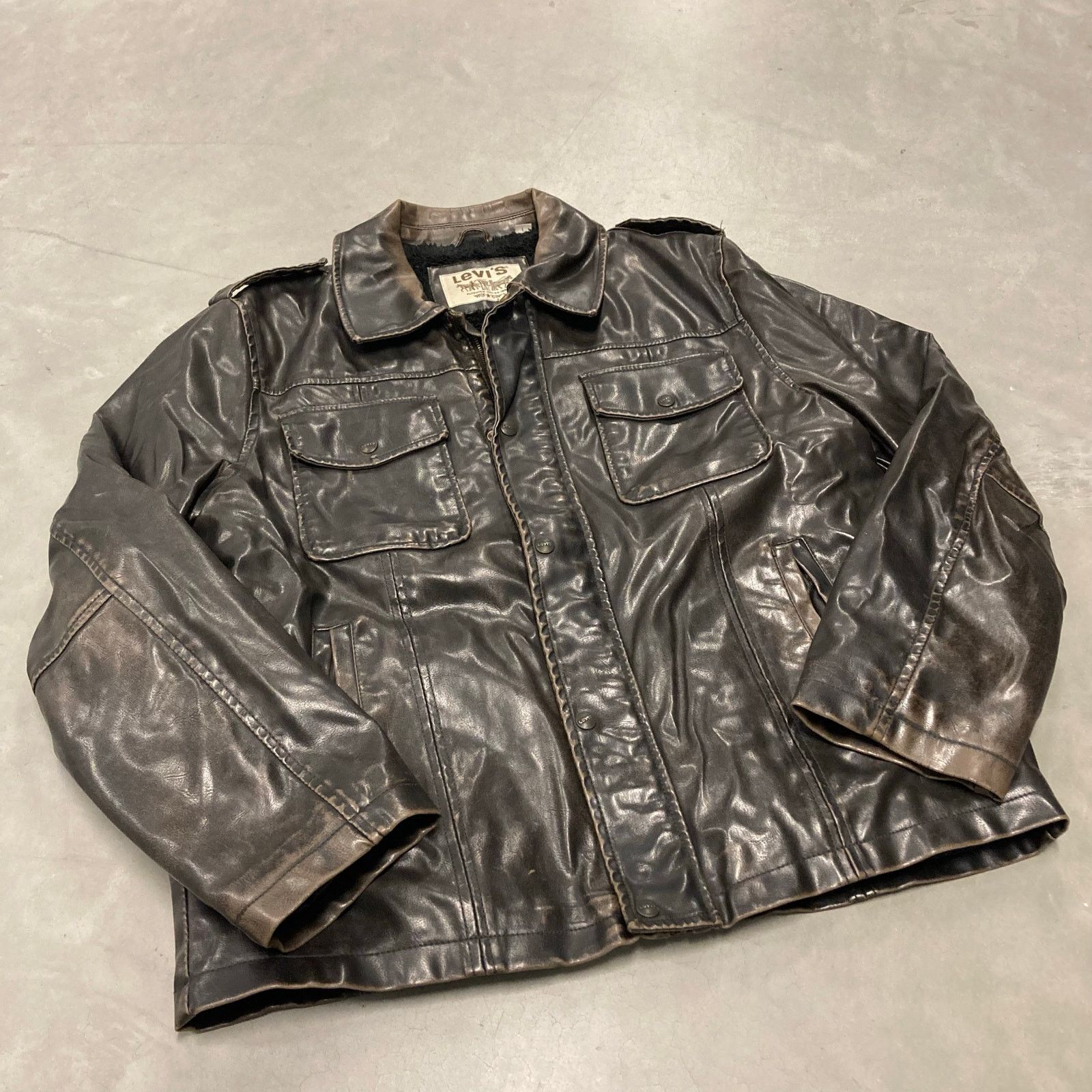 Levi's Vintage fur lined Levi’s leather Jacket Size US L / EU 52-54 / 3 - 1 Thumbnail