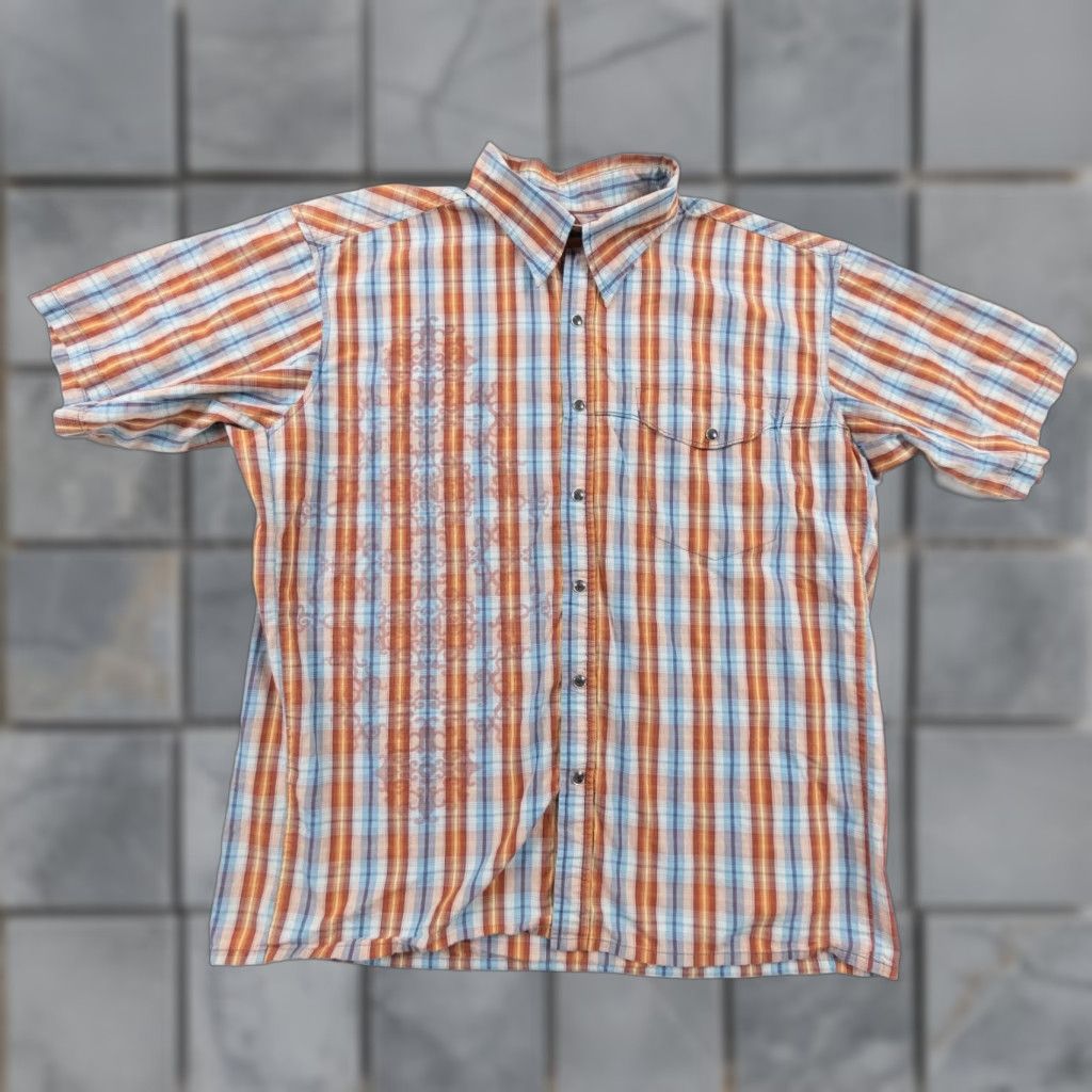 Mountain Hardwear Mountain Hardwear Shirt Mens Large Short Sleeve Button-Up Plaid Multicolor Cotton Snaps Embroidered All Seasons Outdoor Regular Basic Casual Mens Size US L / EU 52-54 / 3 - 1 Thumbnail