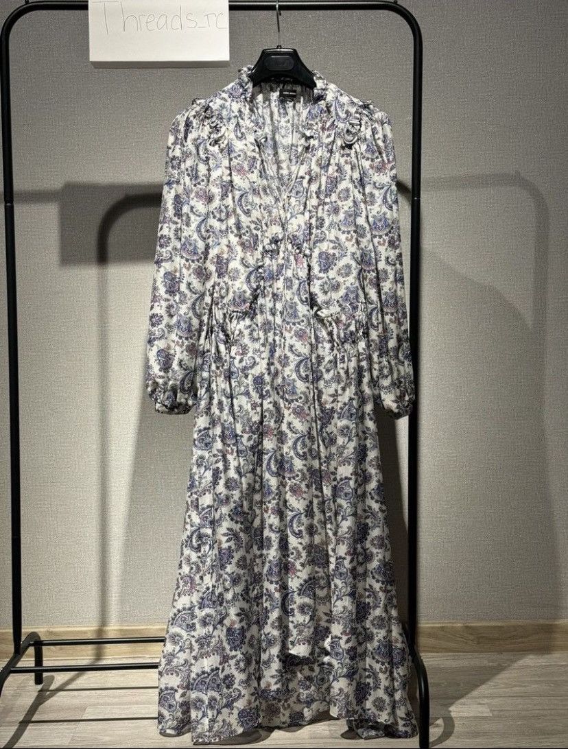 Isabel Marant ISABEL MARANT Norja Paisley Print Midi Dress Size XS / US 0-2 / IT 36-38 - 2 Thumbnail
