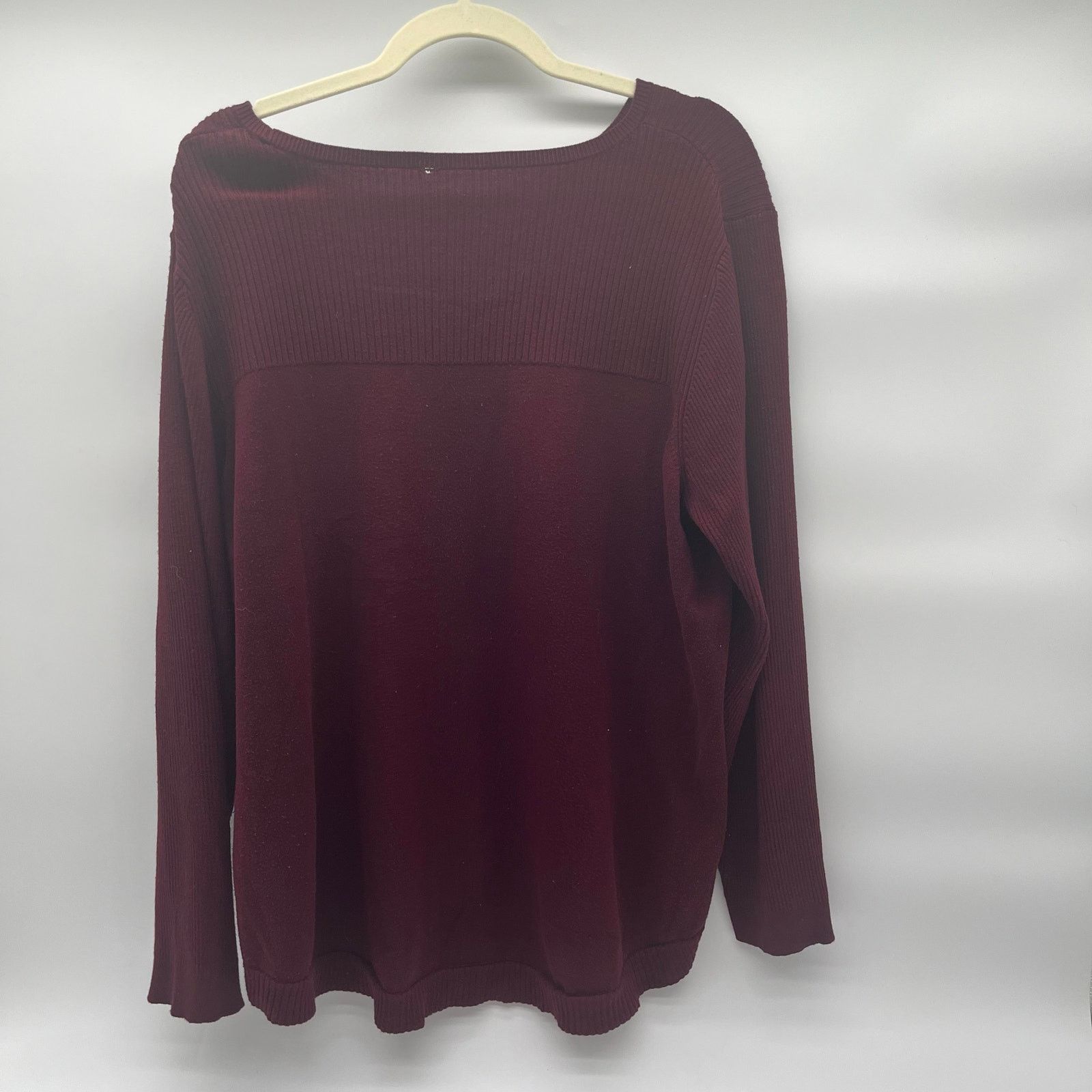 Unknown London Pullover Red Sweater, 1X, Plus Maternity Size XL / US 12-14 / IT 48-50 - 4 Thumbnail
