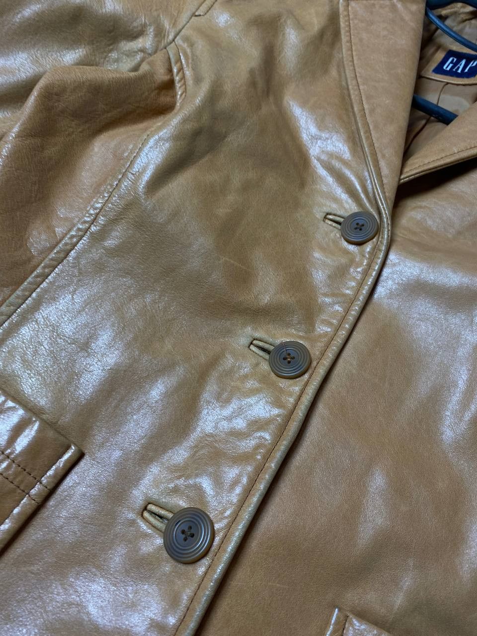 Gap VINTAGE GAP AVANT-GARDE LEATHER Y2K JACKET Size XS / US 0-2 / IT 36-38 - 9 Thumbnail