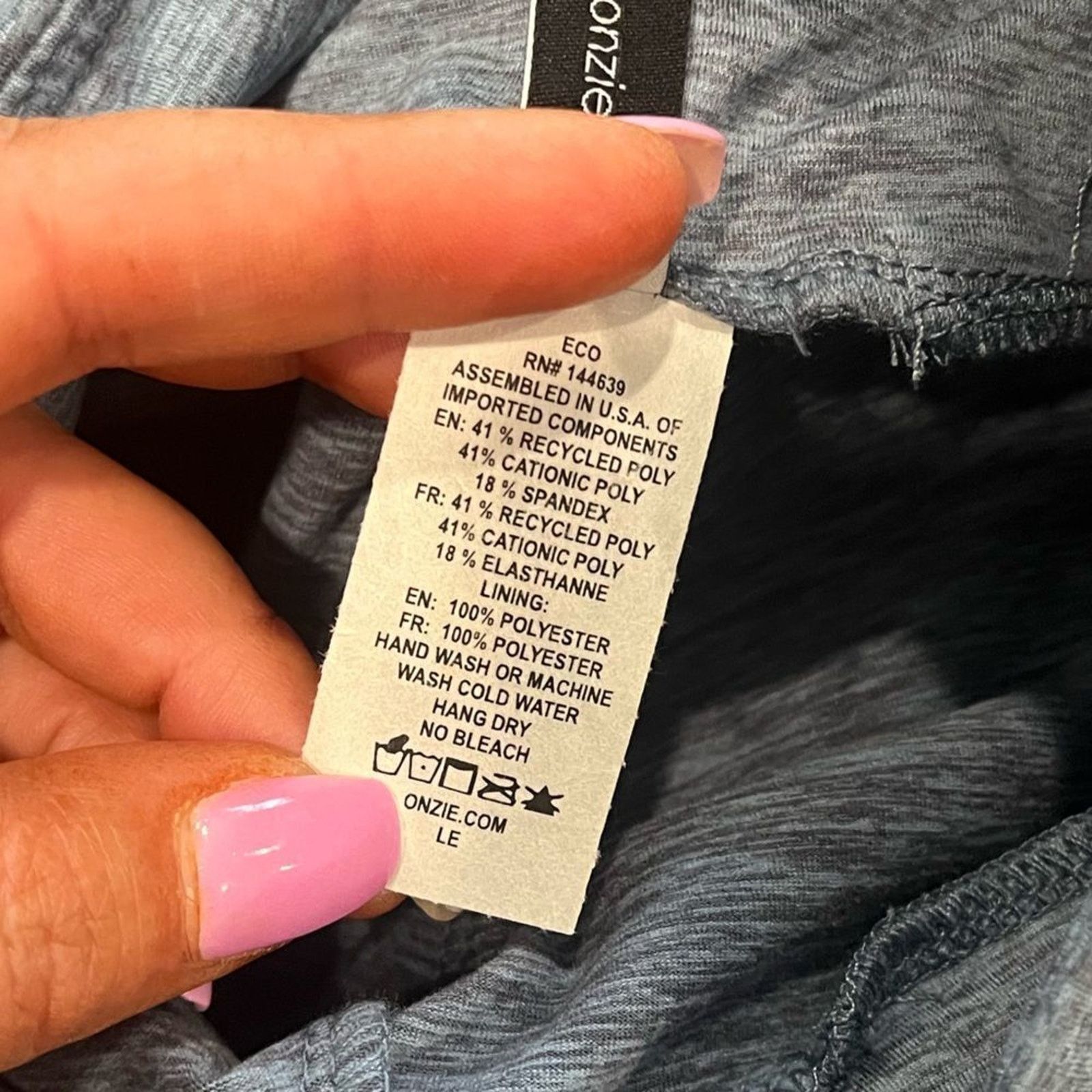 Vintage NWT Tonal Onzie Luxe Leggings Heathered Blue Size XS Size 24" / US 00 / IT 34 - 5 Thumbnail