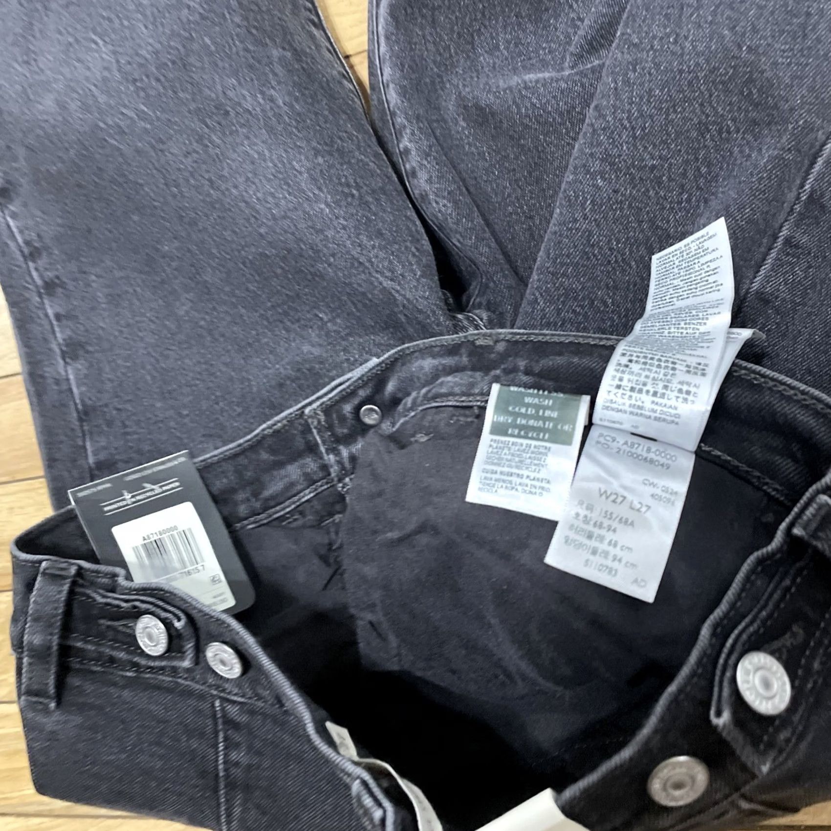 Levi's VINTAGE Levis Ribcage Straight Jeans Adult 27x27 Black Ankle High Rise Denim NEW 27x27 Womens Jeans Size 27" / US 4 / IT 40 - 5 Thumbnail