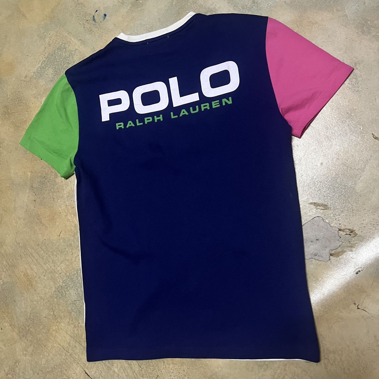 Polo Ralph Lauren × Ralph Lauren Polo Ralph Lauren Big Logo Colour Block T Shirt Size US S / EU 44-46 / 1 - 3 Thumbnail