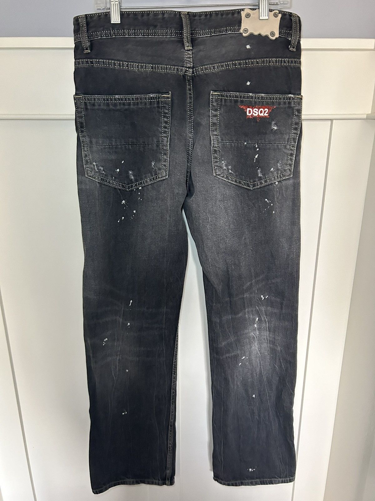 Dsquared2 Dsquared2 loose straight-cut distressed paint splatter jeans Size US 32 / EU 48 - 2 Thumbnail