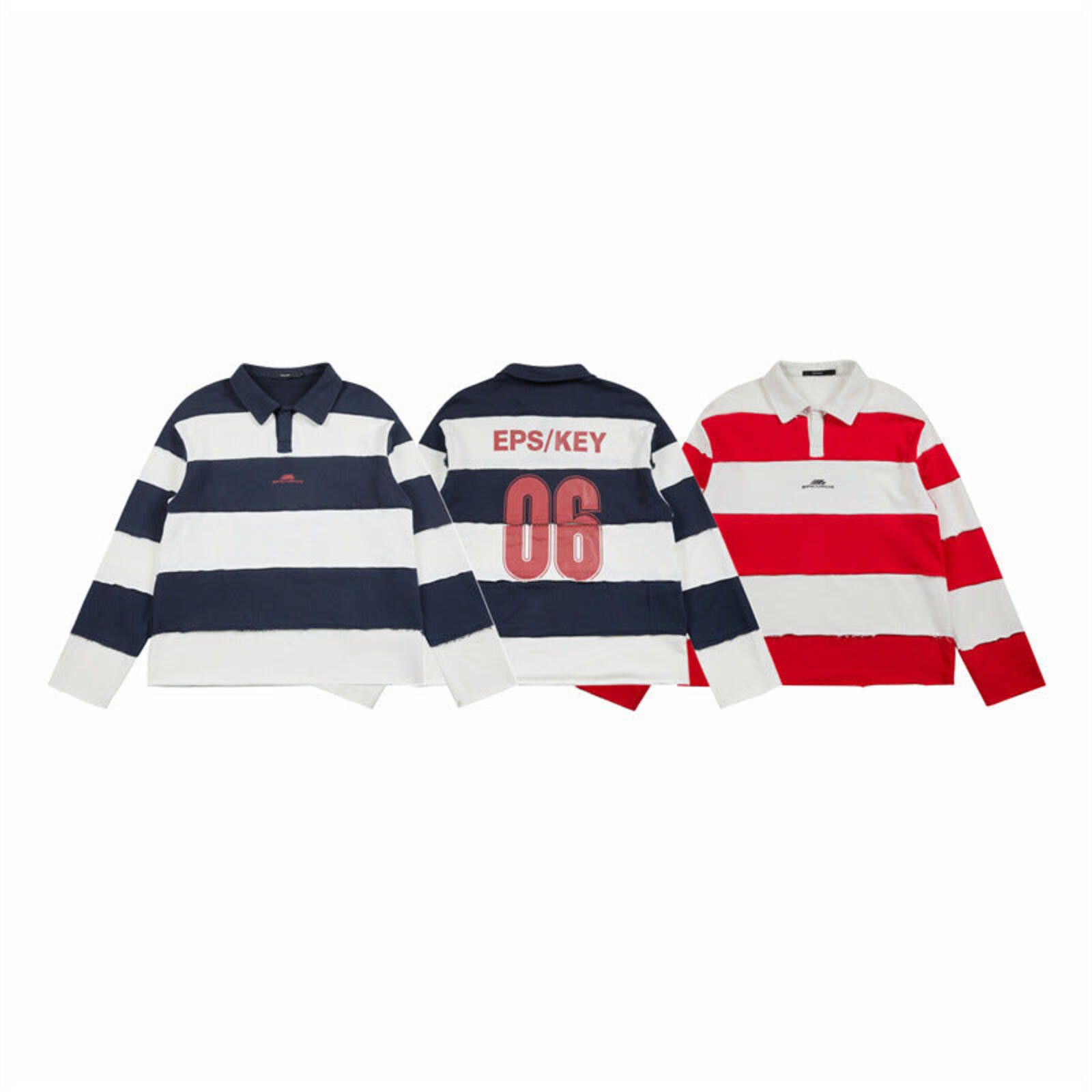 Other Block Stripe Polo Collar Sweatshirt Size M / US 6-8 / IT 42-44 - 4 Thumbnail