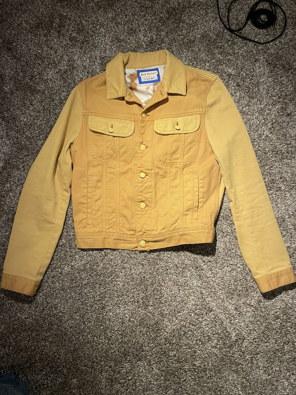 Acne Studios Acne Studios yellow/beige denim jacket Size US S / EU 44-46 / 1 - 1 Thumbnail