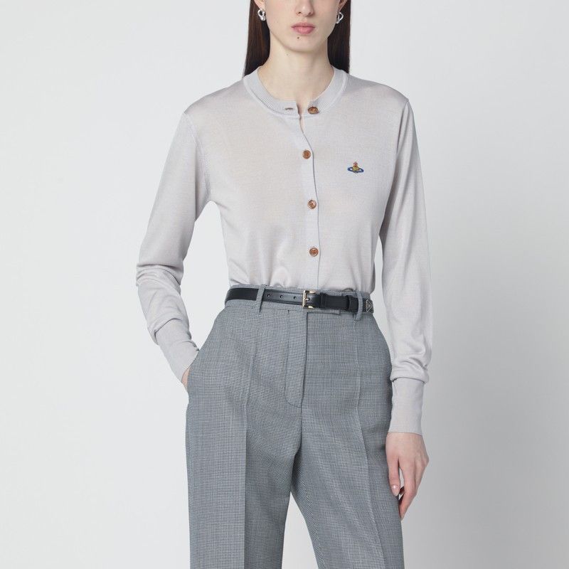 Vivienne Westwood Vivienne Westwood Light Grey Wool And Silk Cardigan Size S / US 4 / IT 40 - 1 Thumbnail