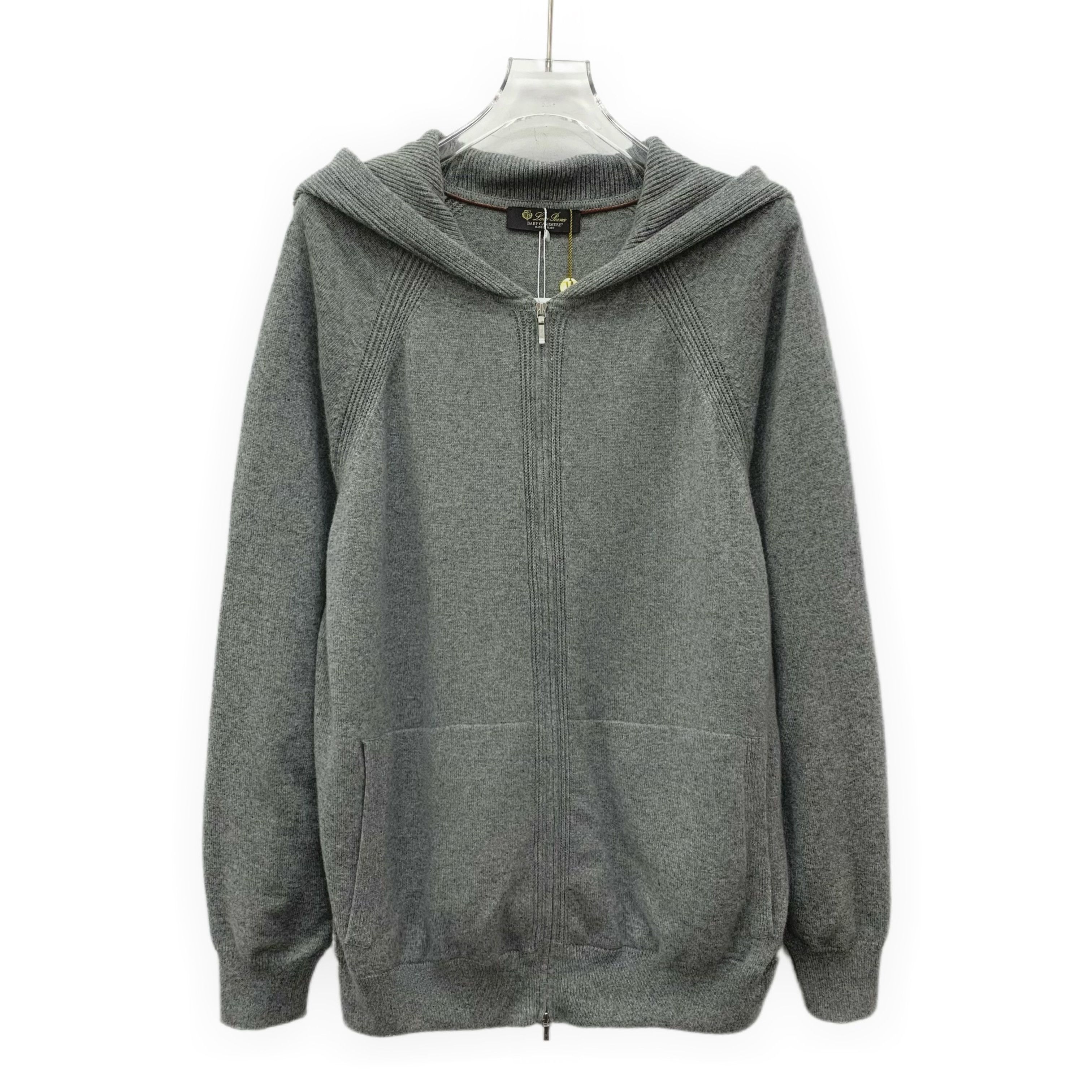 Loro Piana Loro Piana Cashmere Hoodie Zip Jacket Grey (L) Size US L / EU 52-54 / 3 - 1 Thumbnail