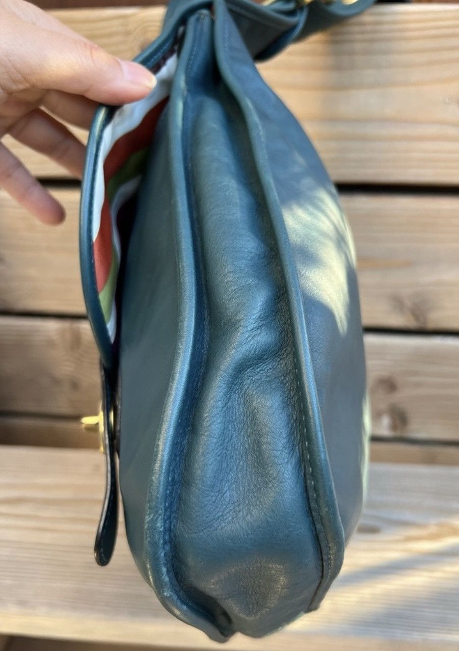 Coach Rare Coach Pony Express Limited Edition Erin Bag, Teal Size ONE SIZE - 9 Thumbnail