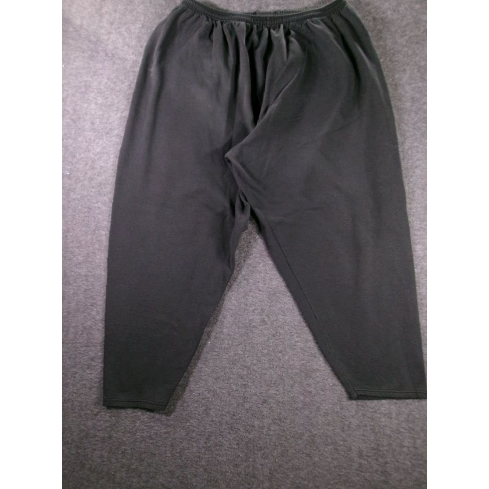 Vintage Just My Size Sweatpants Womens Plus 22W/24W Black Elastic Waist Fleece Lined Pull On Casual Sportswear Size 40" / US 18 - 2 Thumbnail