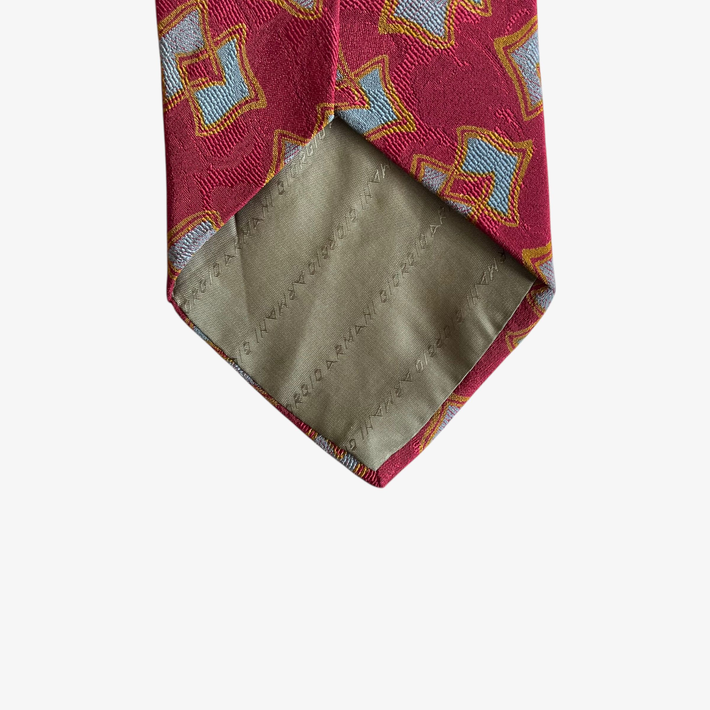 Giorgio Armani Vintage 90s Giorgio Armani Geometric Abstract Print Silk Tie Size ONE SIZE - 3 Thumbnail