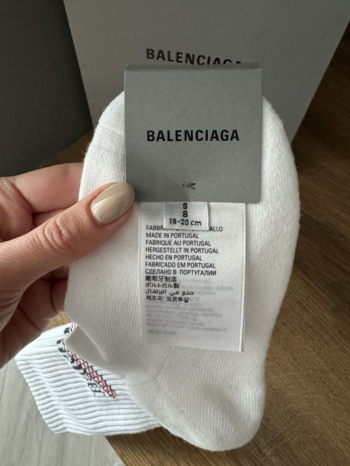 Balenciaga Balenciaga Ribbed Intarsia Cotton-Blend Tennis Socks Size ONE SIZE - 3 Thumbnail