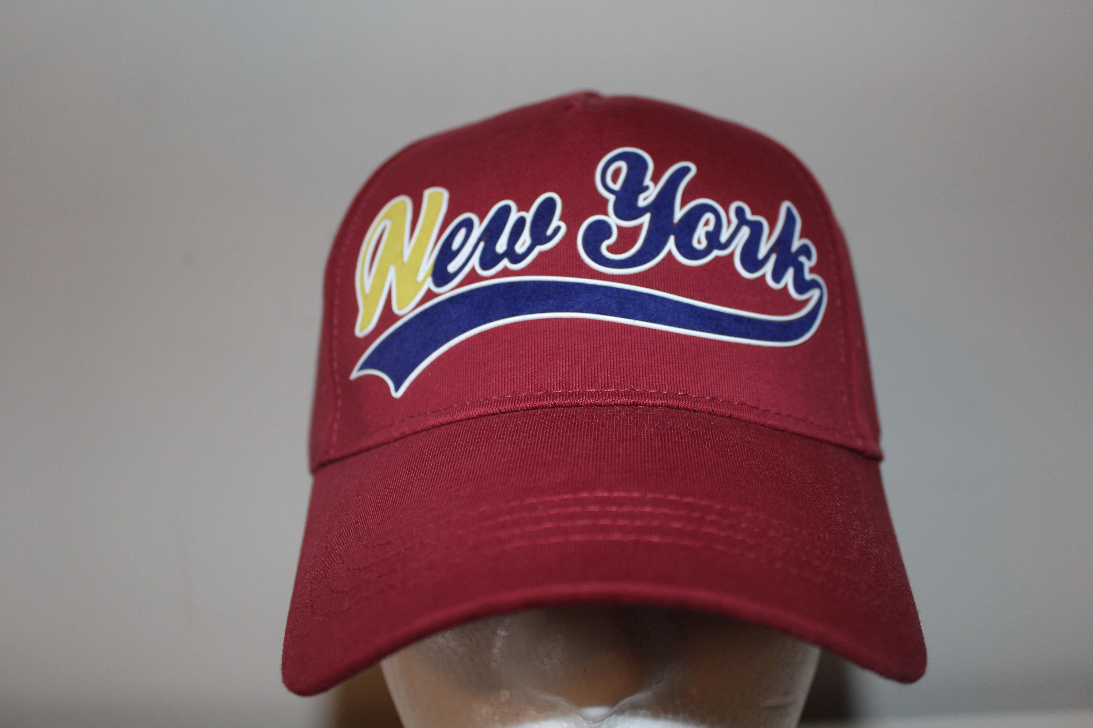 Robin Ruth Robin Ruth New York Baseball Hat Cap Red Maroon NY Size ONE SIZE - 2 Thumbnail