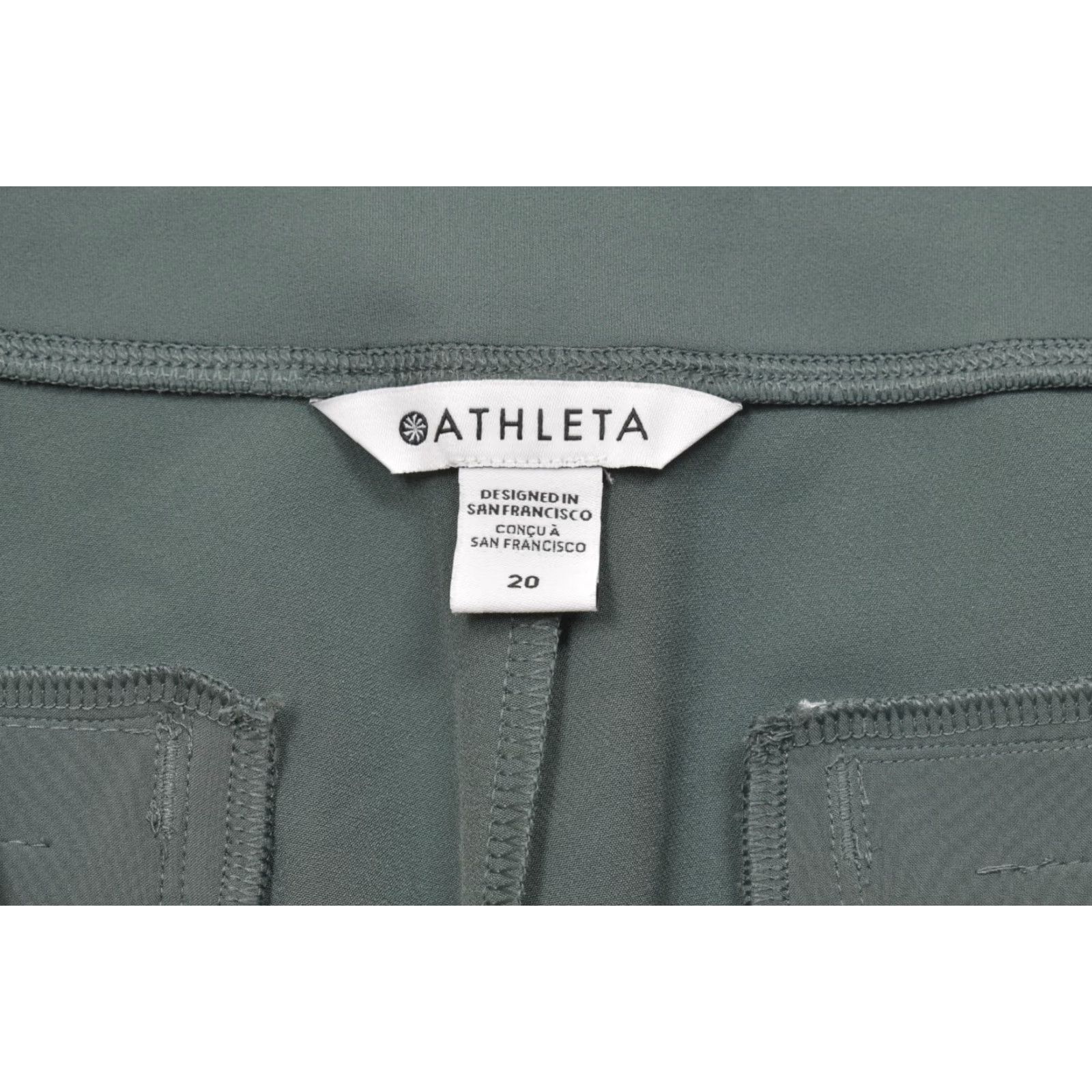 Athleta Athleta Women's 20 Green Brooklyn Ankle Pants Lightweight Stretch Tapered P Womens Pants Size 42" / US 20 - 6 Thumbnail