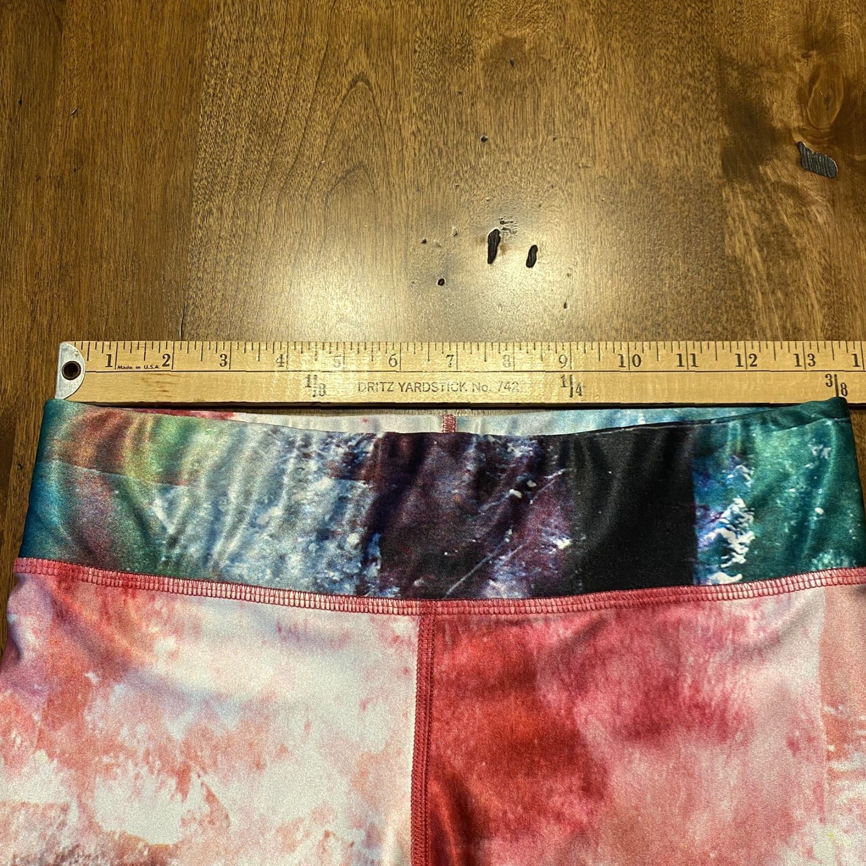 Terez Terez Leggings Womens L Multicolor Pink Purple Green 22.5” Inseam Capris Capris | Leggings | Womens | Regular | Multicolor Size 27" / US 4 / IT 40 - 4 Thumbnail