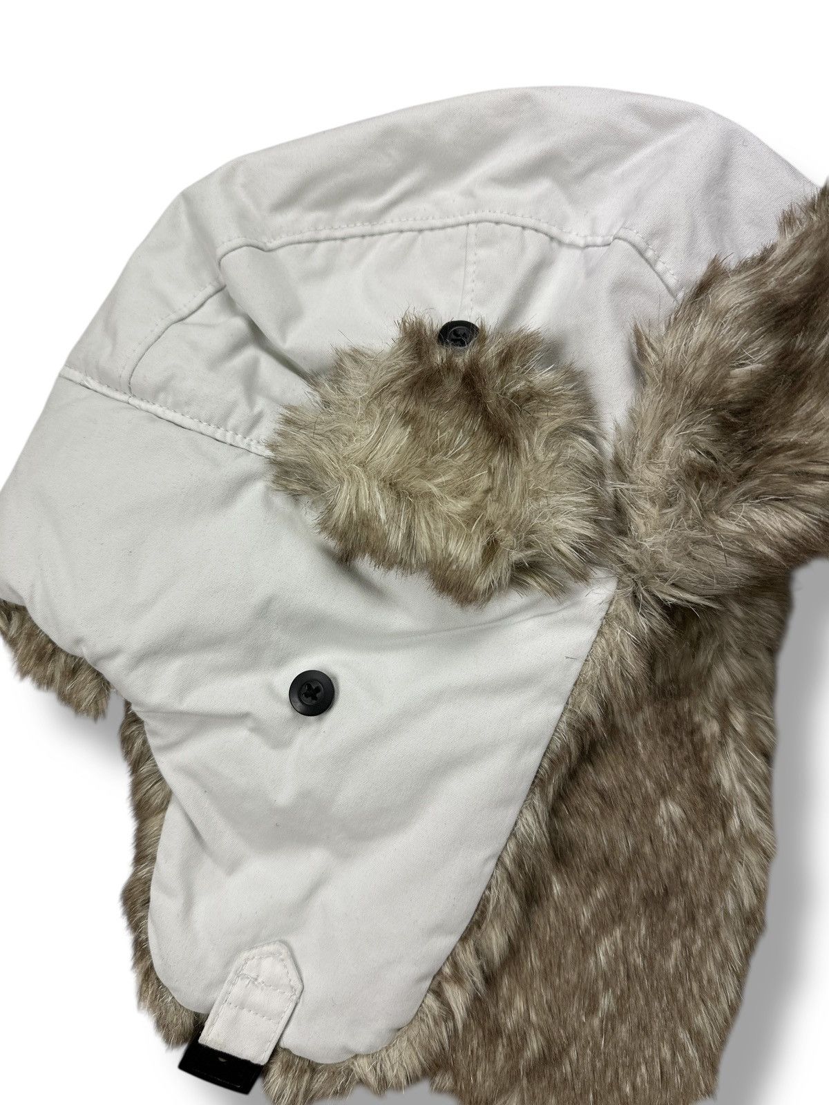 Napapijri Napapijri White Trapper Hat Winter Pilot Aviator Ushanka OS Size ONE SIZE - 7 Thumbnail