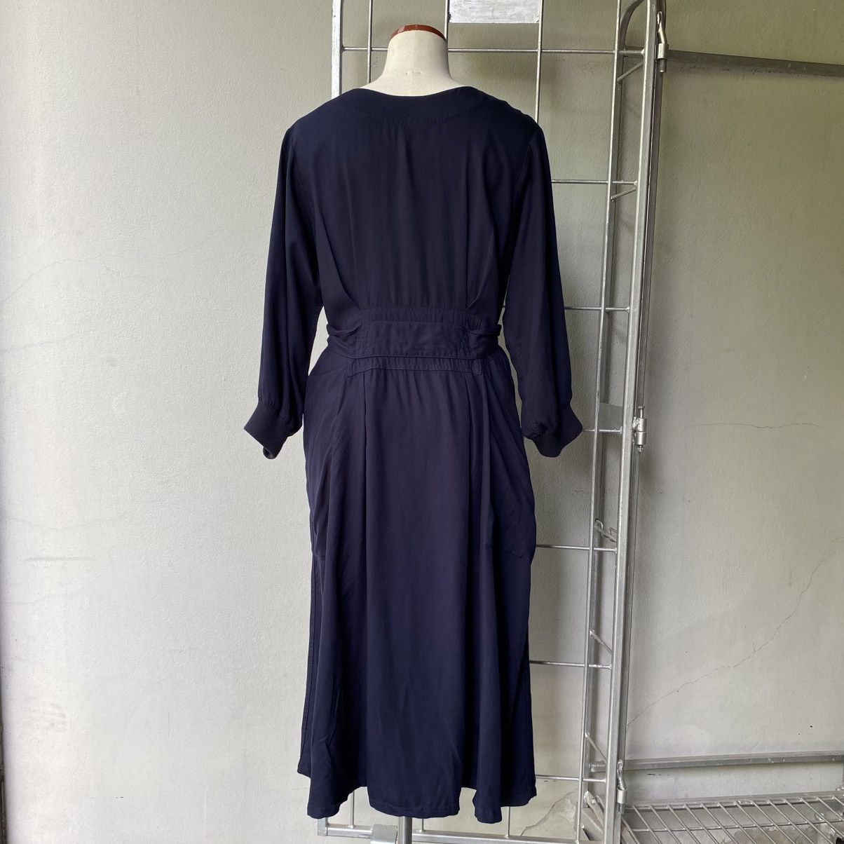 Zucca Zucca Dark Navy Belted Maxi Dress with Pockets Size M / US 6-8 / IT 42-44 - 17 Thumbnail