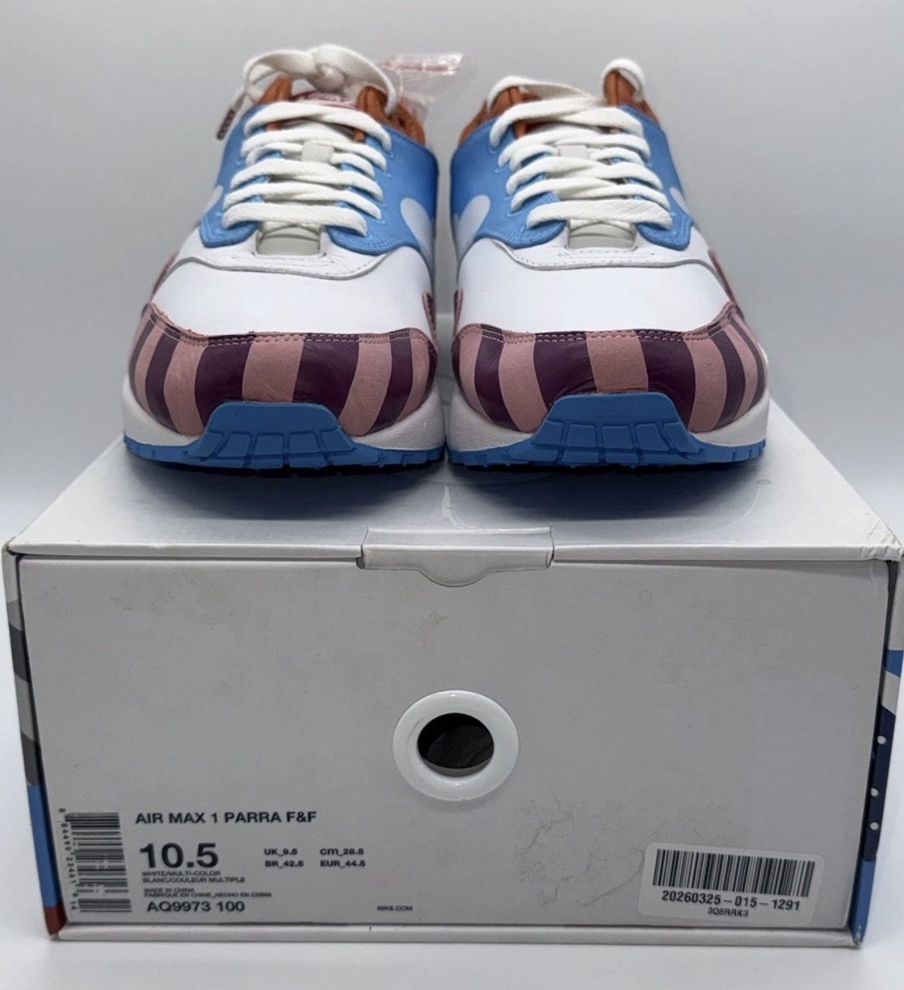 Nike × Parra Nike Air Max 1 Parra Friends & Family SZ10.5US AQ9973-100 Size US 10.5 / EU 43-44 - 4 Thumbnail