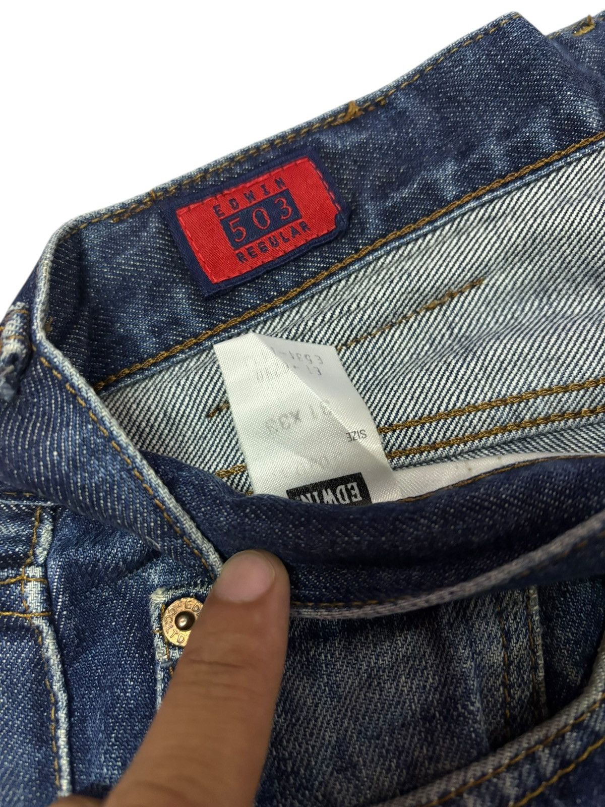 Edwin Vtg Edwin Japan 503 Distressed Jeans Size US 29 - 9 Thumbnail