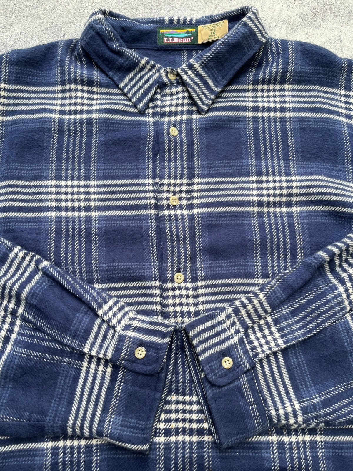L.L. Bean 1990’s Vintage LL Bean Half Button Plaid Heavy Wool Size US L / EU 52-54 / 3 - 2 Thumbnail