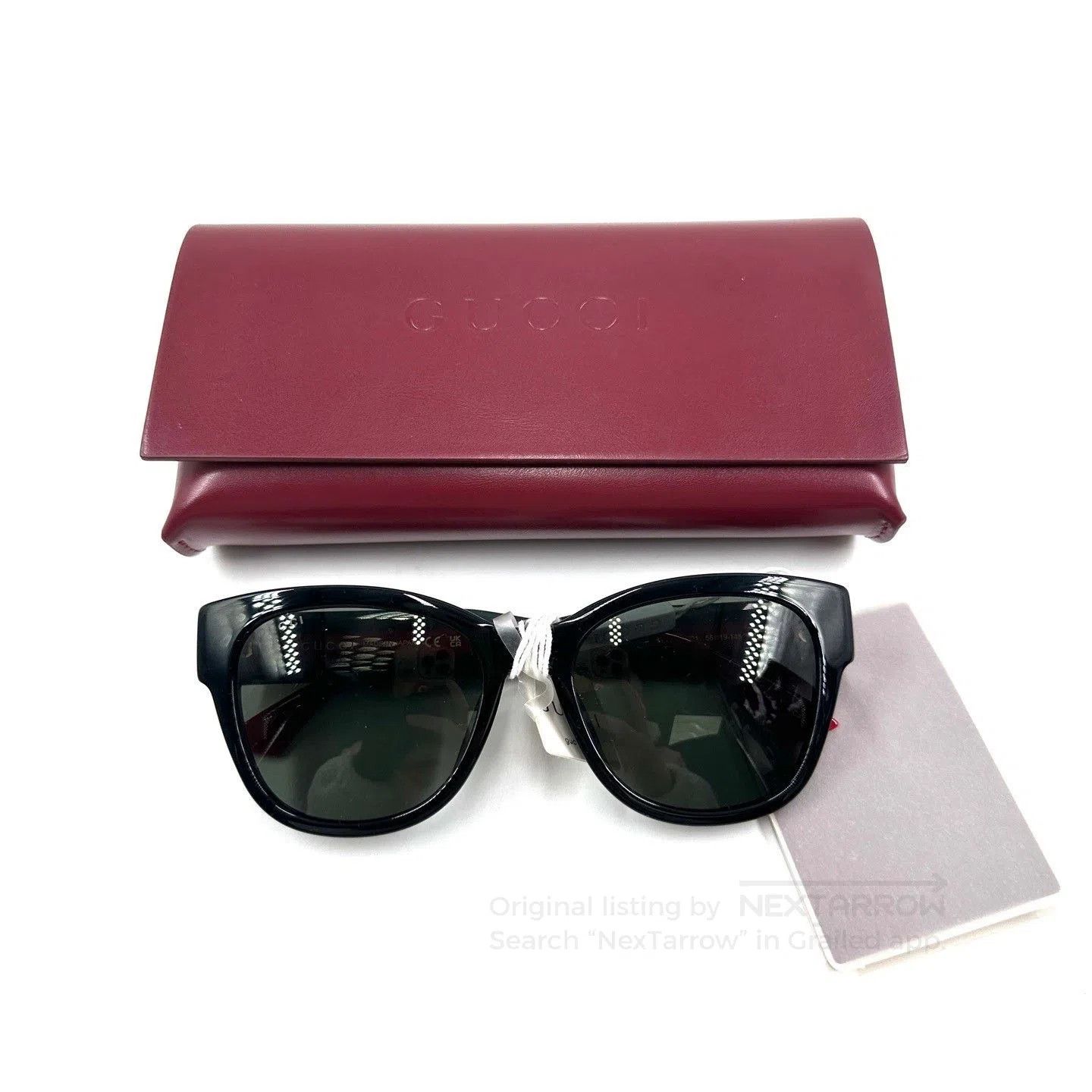 Gucci Gucci GG Logo Red Green Stripe Sunglasses. Size ONE SIZE - 1 Thumbnail