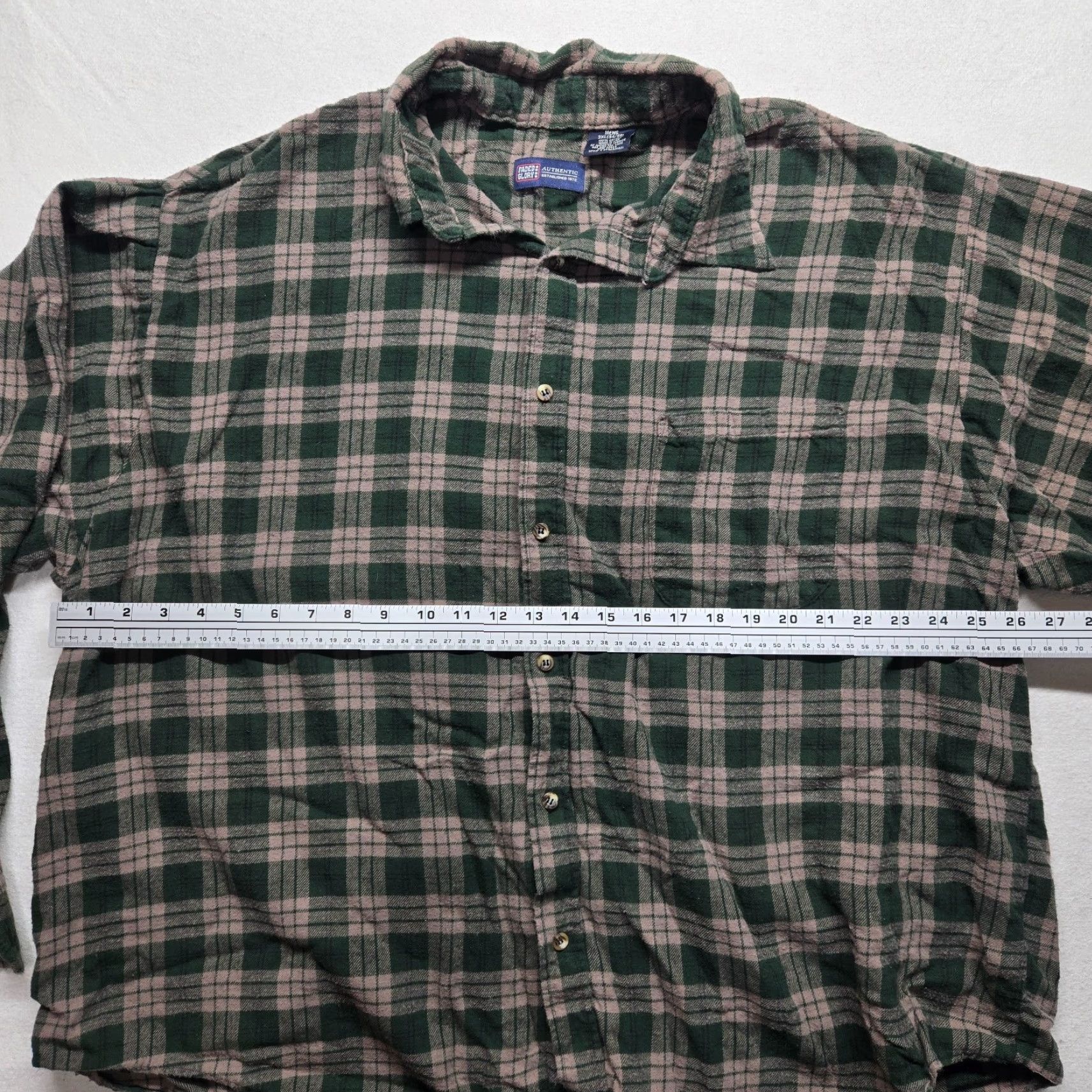 Faded Glory Faded Glory Shirt Plaid Button-Down Long Sleeve Adult Men's 3XL Multicolor Cotton Flannel Heavyweight Casual Workwear Size US XXL / EU 58 / 5 - 4 Thumbnail