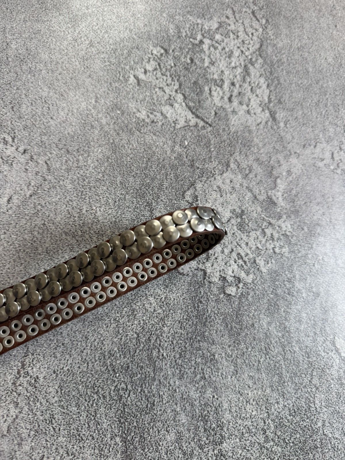 If Six Was Nine Retro Leather metal rhinestones belt Y2K L.G.B. 90s opium Size ONE SIZE - 9 Thumbnail