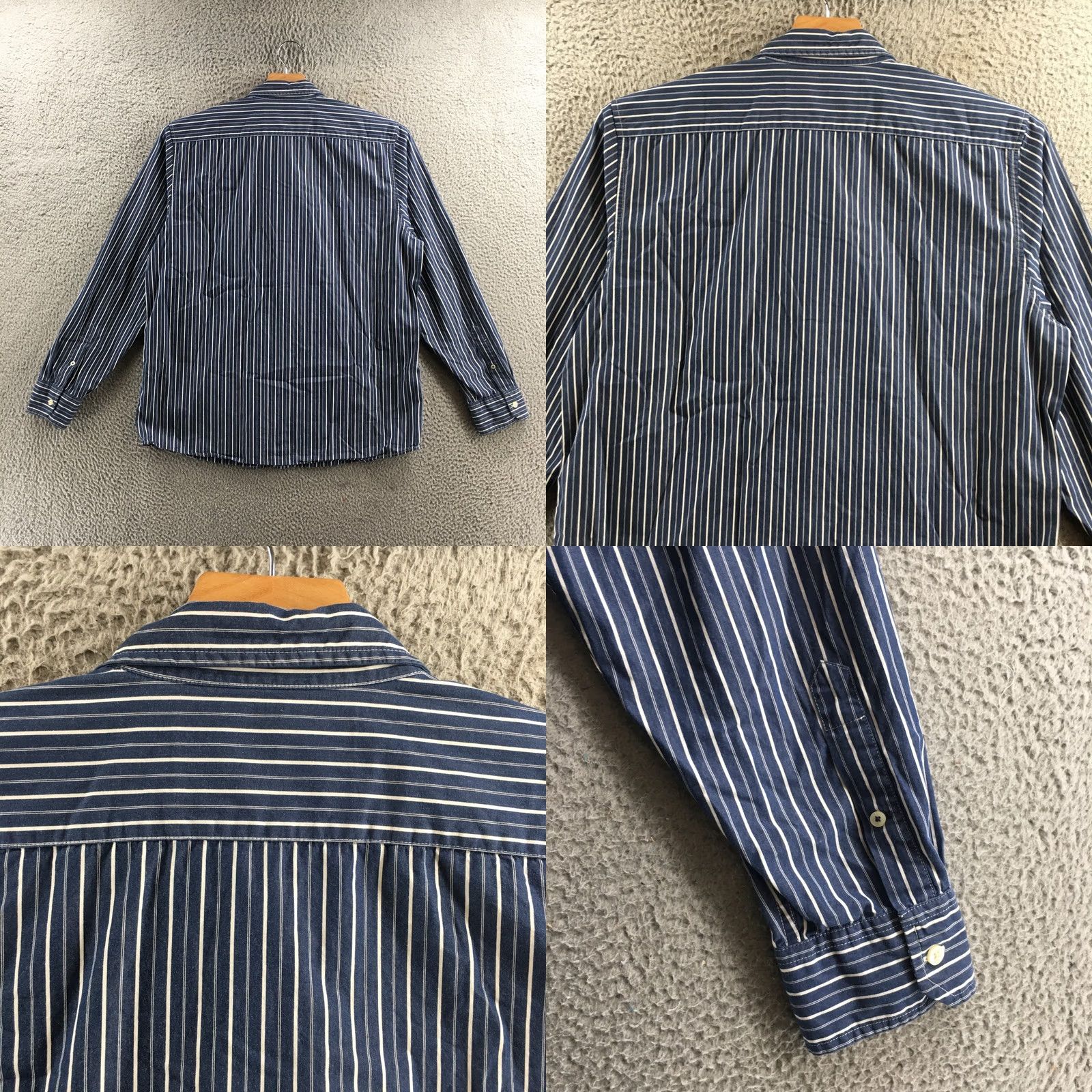 American Eagle Outfitters American Eagle Outfitters Button Up Shirt Mens XL Blue White Striped Vintage Fit Shirt Size US XL / EU 56 / 4 - 8 Thumbnail