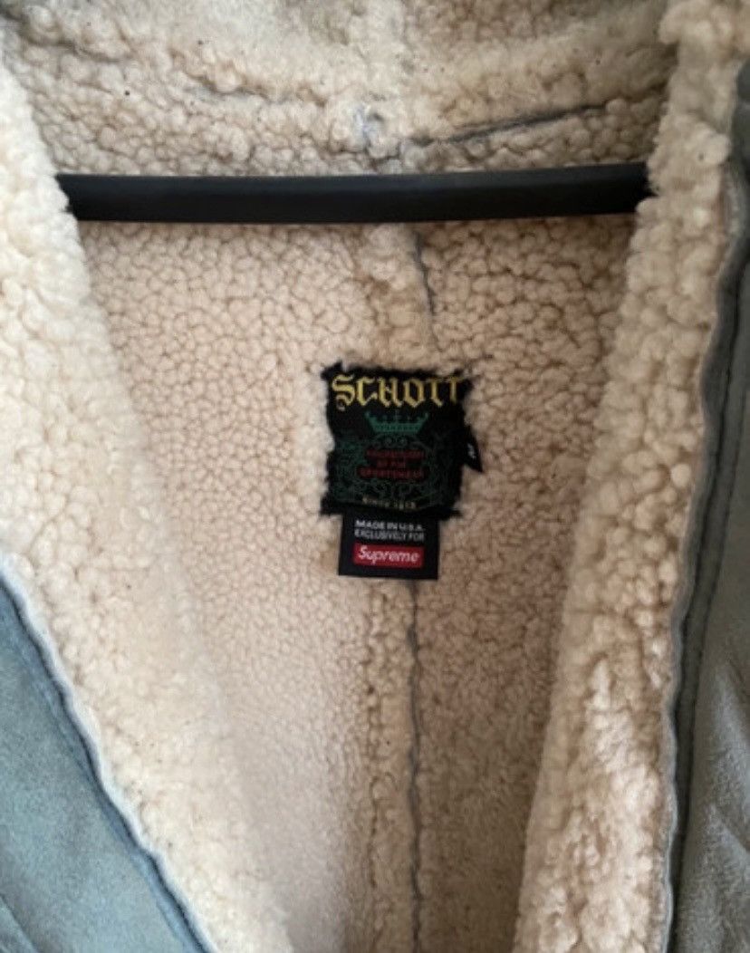 Schott × Supreme Supreme Schott Shearling Hooded Jacket Size US M / EU 48-50 / 2 - 6 Thumbnail
