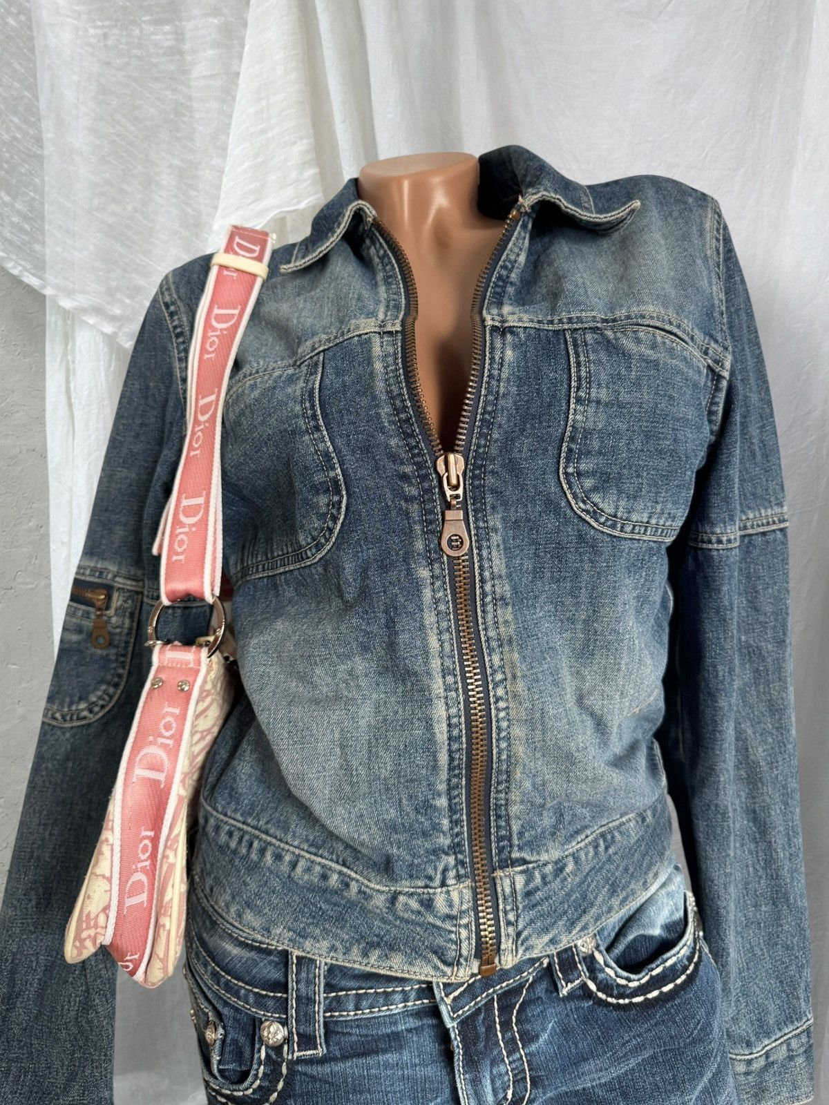 Guess Guess Vintage Washed Denim Zip Jacket Size M / US 6-8 / IT 42-44 - 5 Thumbnail