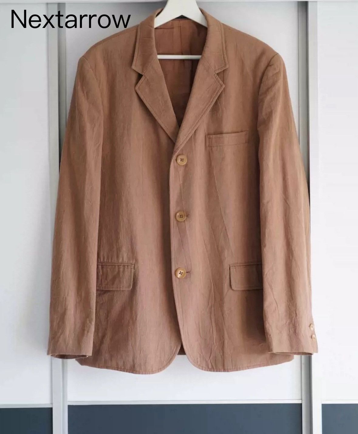 Yohji Yamamoto Yohji Yamamoto 01ss Persimmon Texture Suit 2412-Nextarrow Size US M / EU 48-50 / 2 - 1 Thumbnail