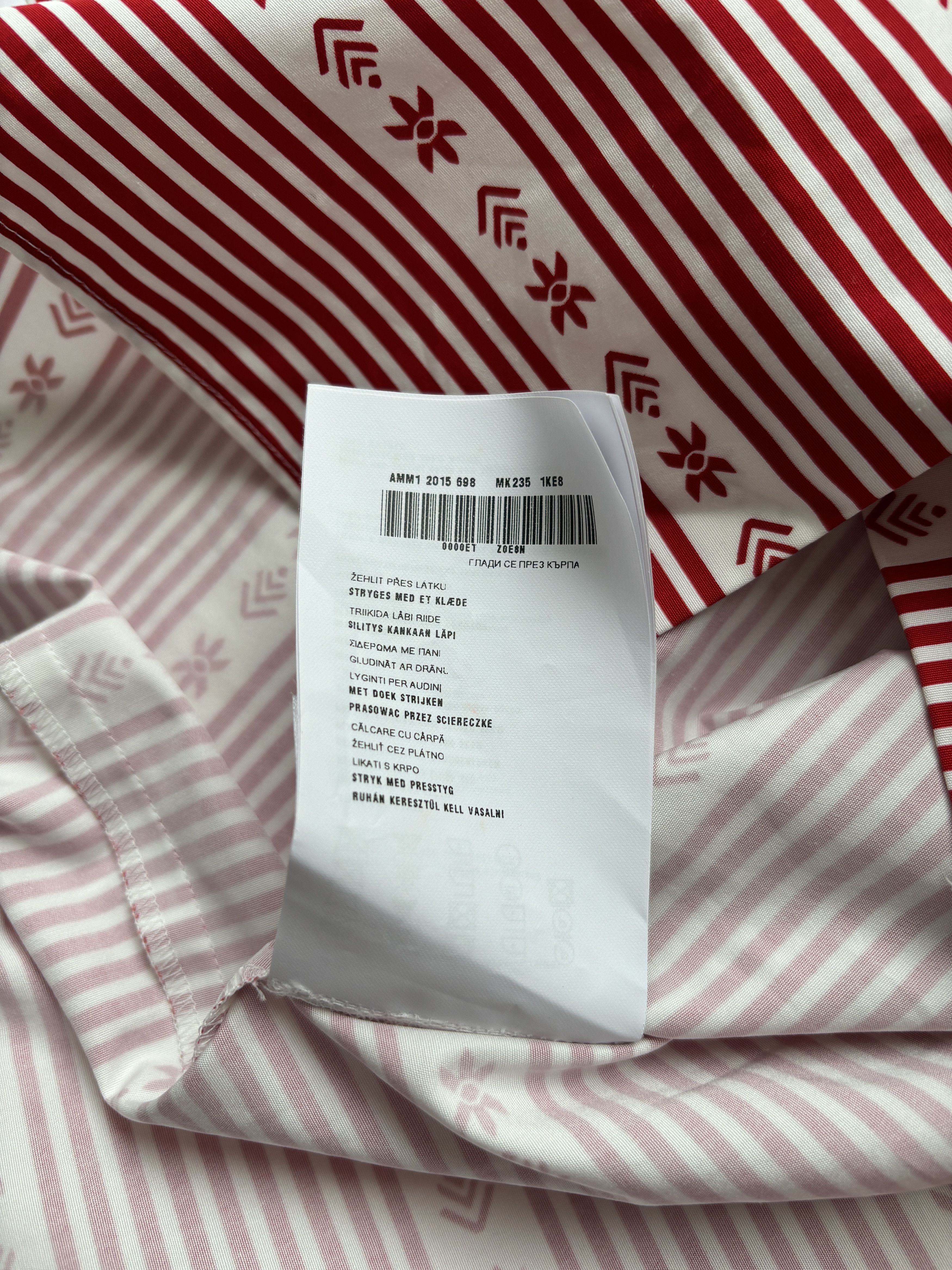 Miu Miu ⚡️QUICK SALE⚡️2015 Miu Miu Runway Red White Button Up Shirt Size M / US 6-8 / IT 42-44 - 7 Thumbnail