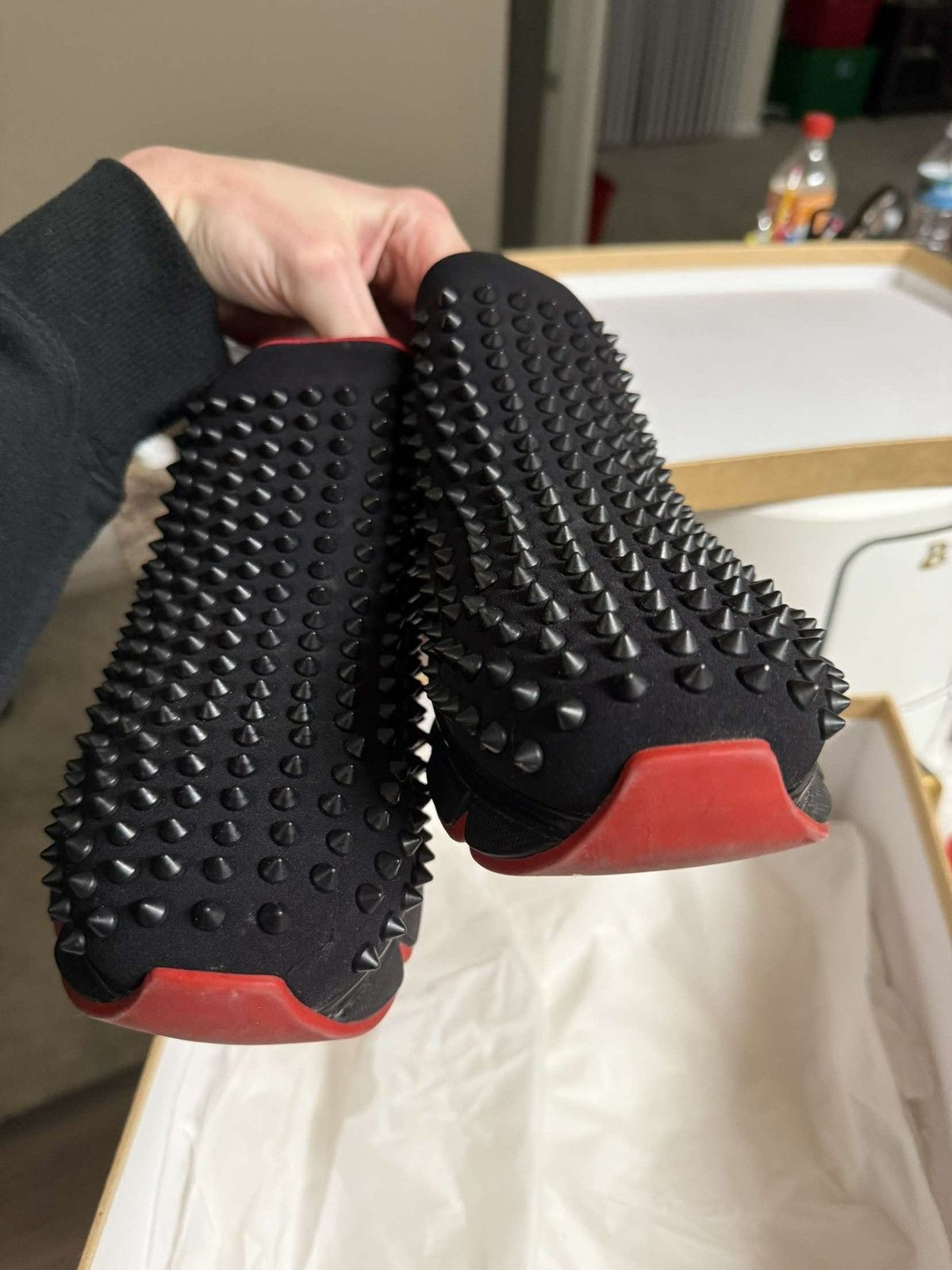 Christian Louboutin *BARELY WORN* Christian Louboutin Red-Bottom Spike-Sock 30 Size US 8 / EU 41 - 7 Thumbnail