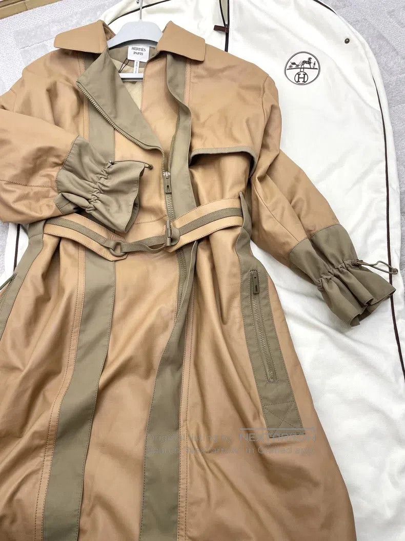 Hermes Hermes Exclusive leather patchwork belt jacket coat Size XS / US 0-2 / IT 36-38 - 6 Thumbnail