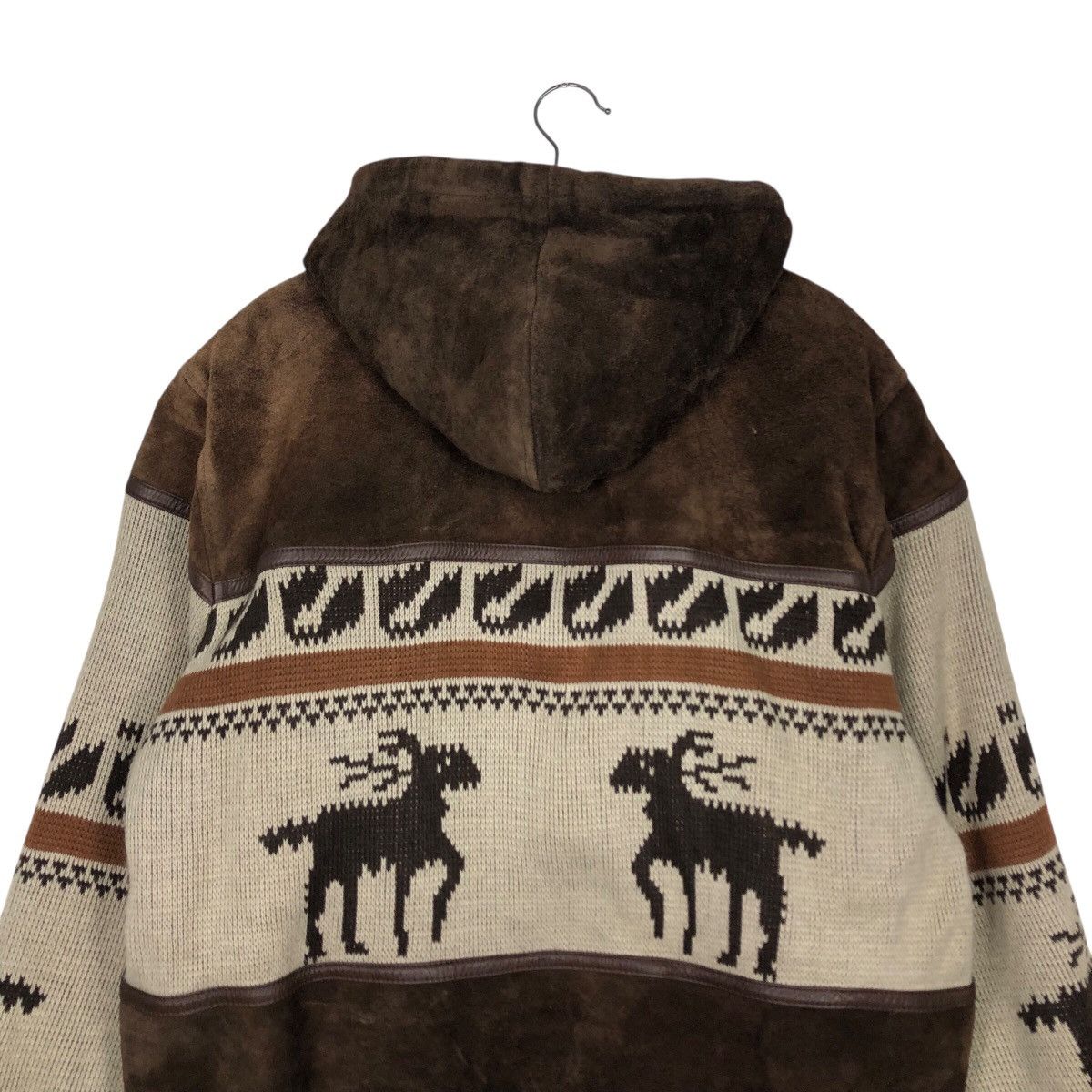 Japanese Brand Vtg ALLIX Cowboy Fleece-Lined Jacket Heavy Suede Paneling Size US L / EU 52-54 / 3 - 10 Thumbnail