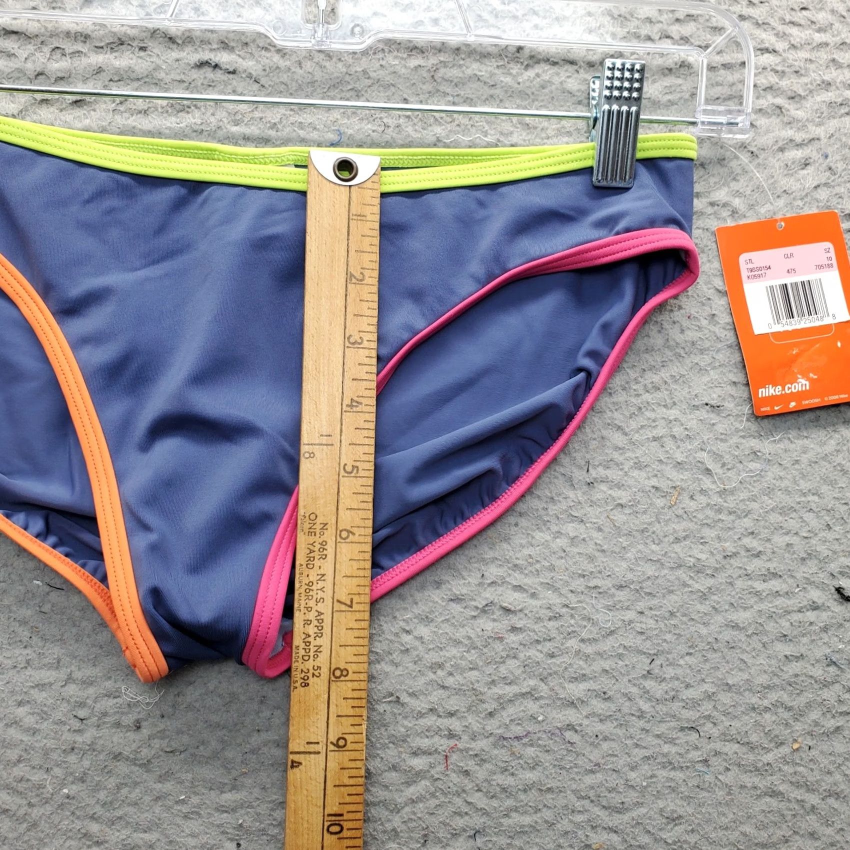 Nike Nike Bikini Bottom Women's 10 Multicolor Nylon Swimwear Piped Trim Embroidered Logo Bottoms Size 32" / US 10 / IT 46 - 4 Thumbnail
