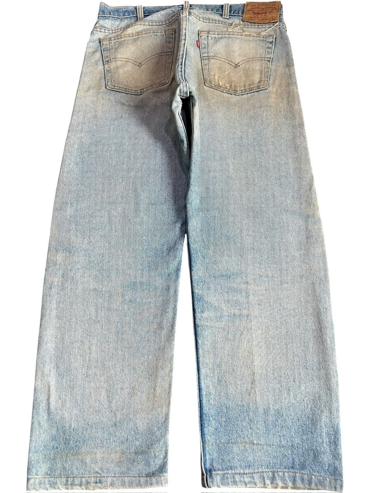 Levi's Vintage 90s Levis 505 Mud Wash Distress Loose Jeans Size US 33 - 2 Thumbnail