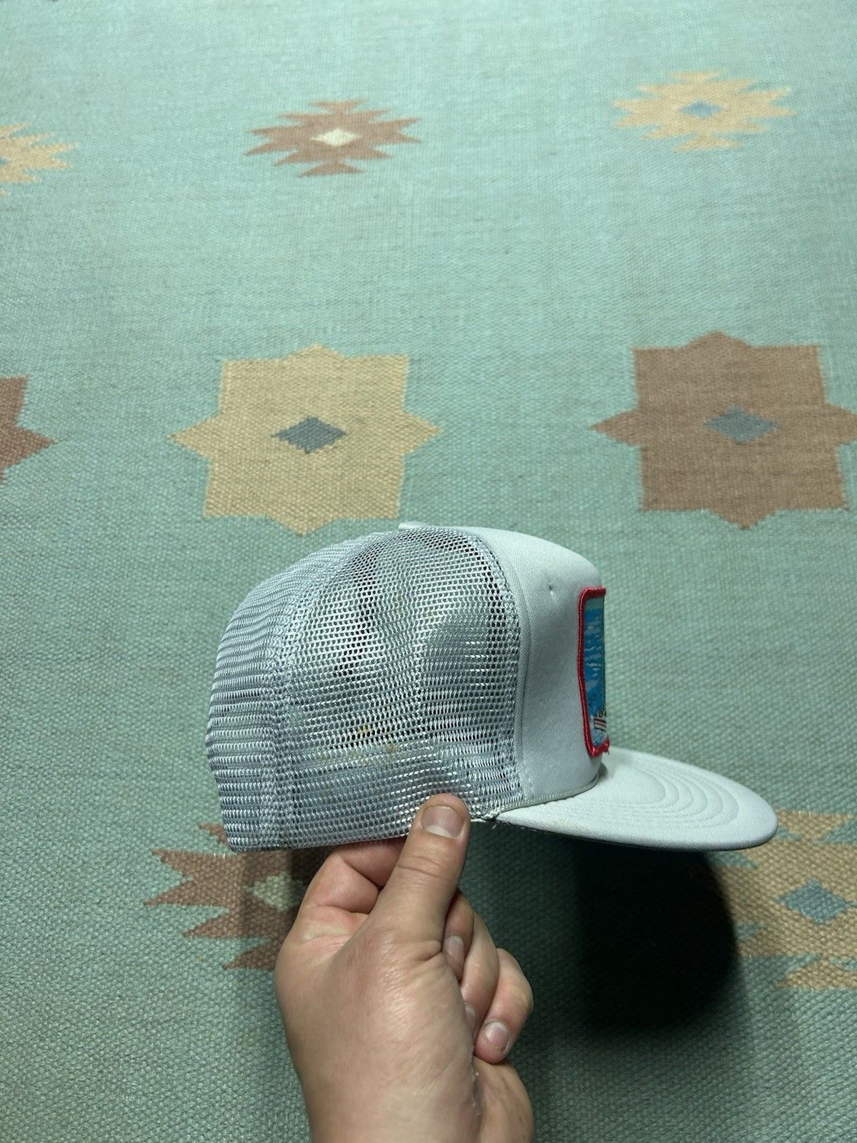 Vintage Trucker hat Oregon coast big patch ocean water boat nature Size ONE SIZE - 10 Thumbnail